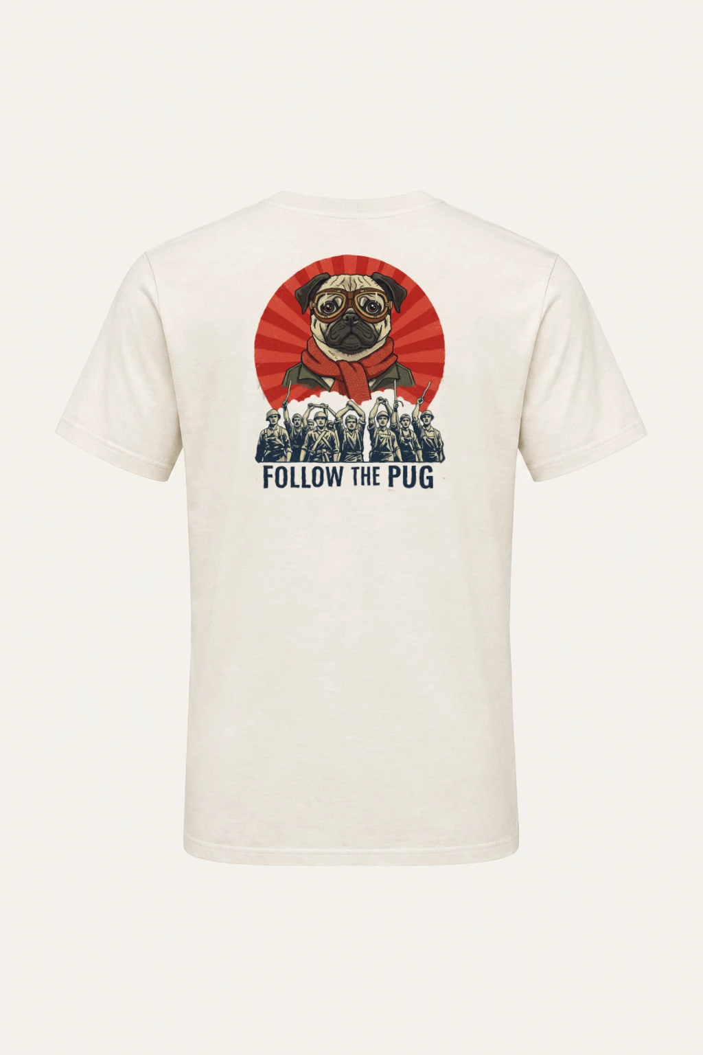 "Follow The Pug" Heavyweight Unisex Crewneck T-shirt | Gildan 5000