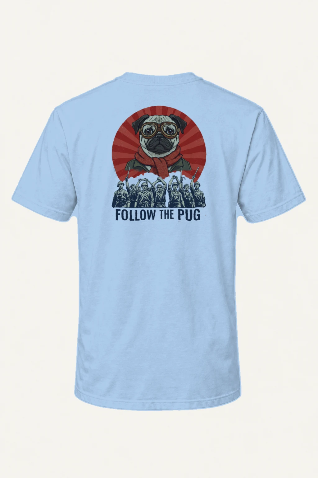 "Follow The Pug" Heavyweight Unisex Crewneck T-shirt | Gildan 5000
