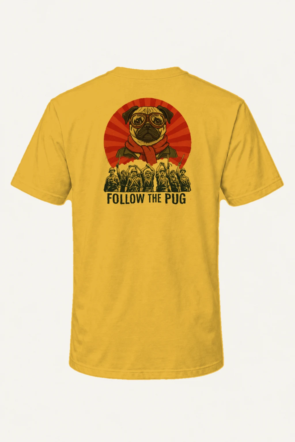 "Follow The Pug" Heavyweight Unisex Crewneck T-shirt | Gildan 5000