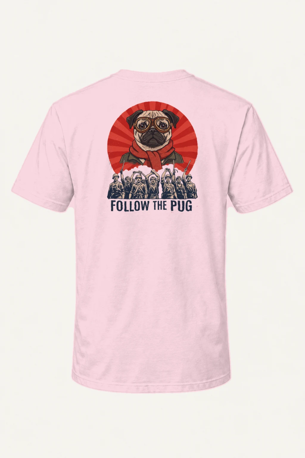 "Follow The Pug" Heavyweight Unisex Crewneck T-shirt | Gildan 5000