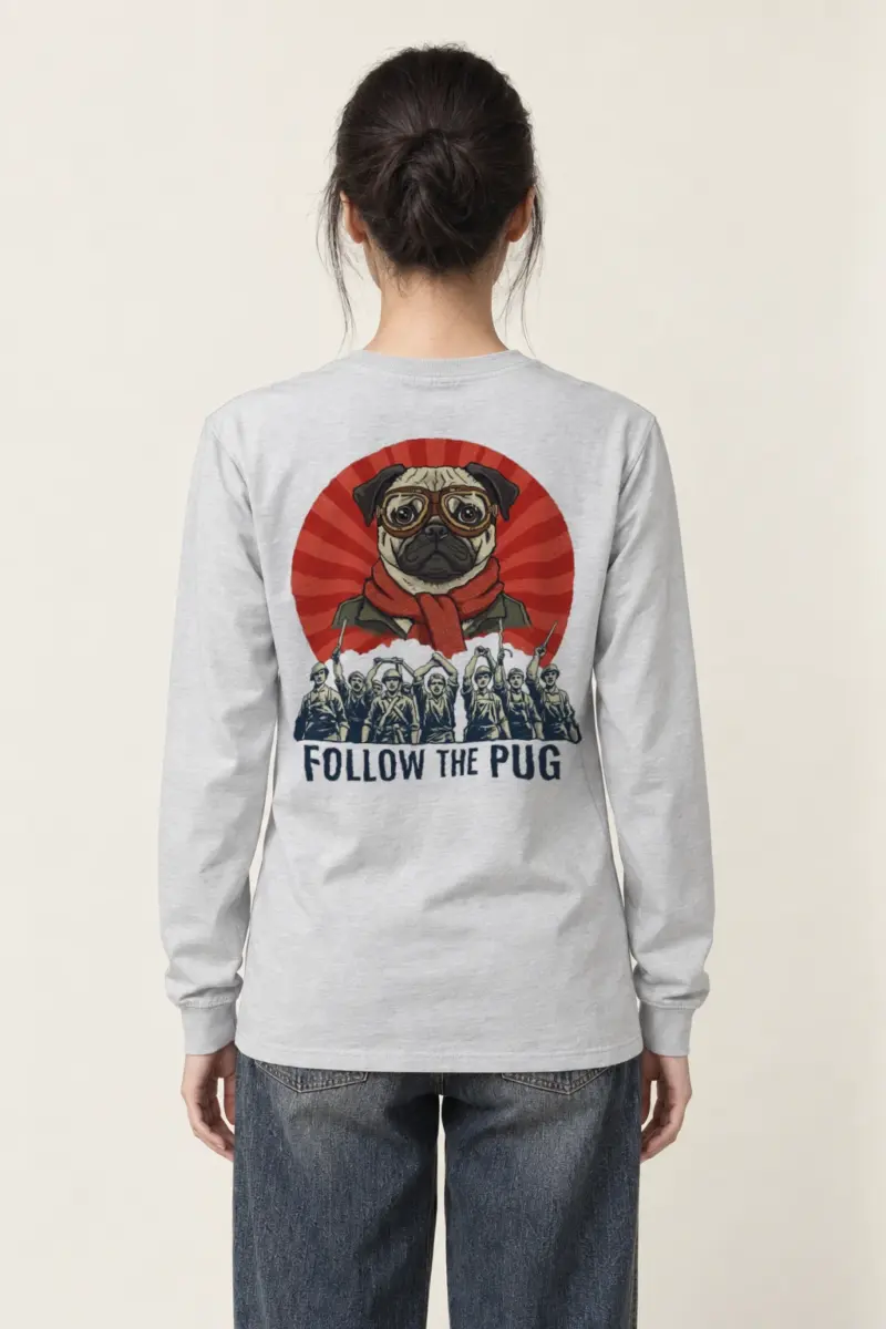 "Follow The Pug" Unisex Longsleeve T-shirt