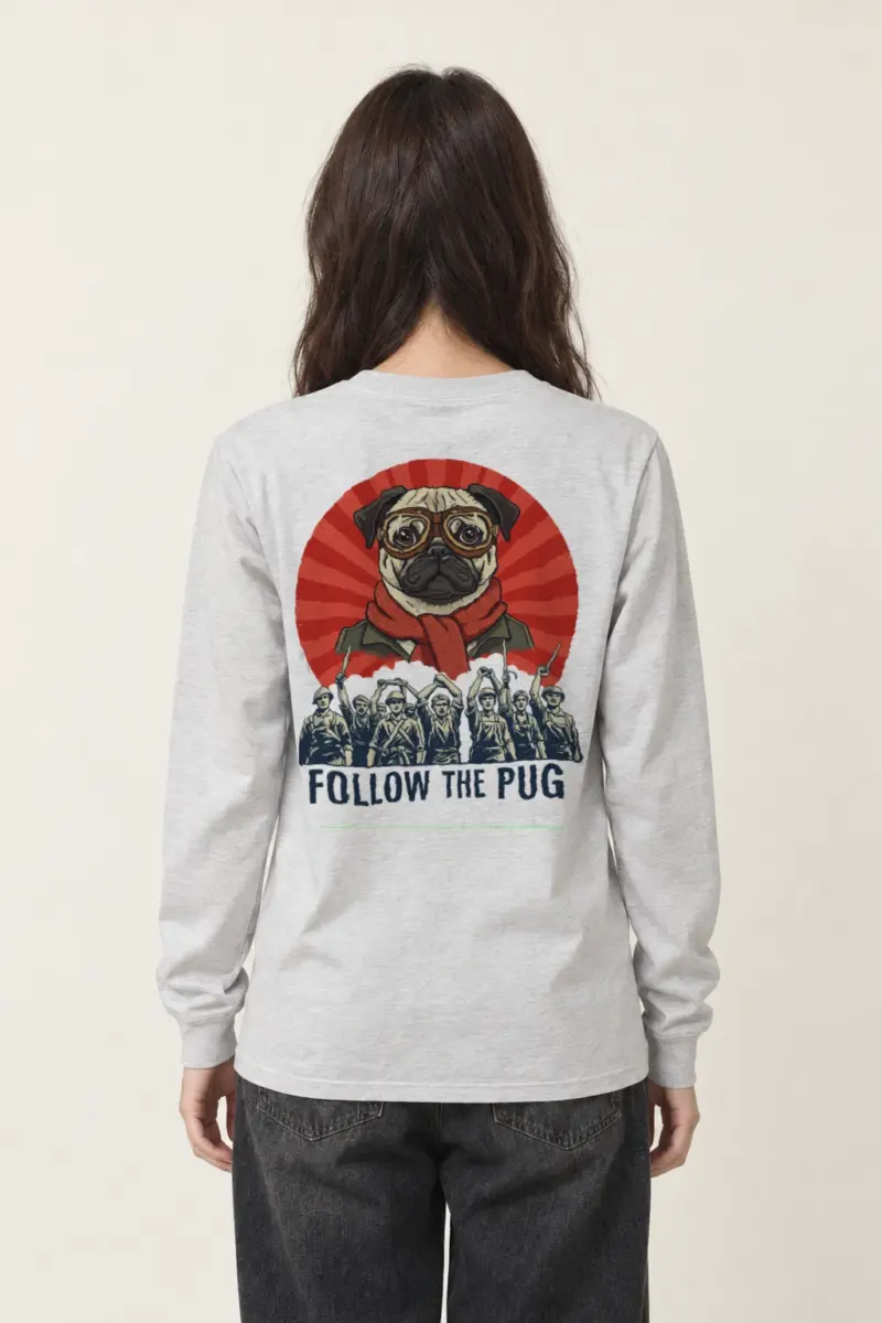 "Follow The Pug" Unisex Longsleeve T-shirt | Gildan 2400