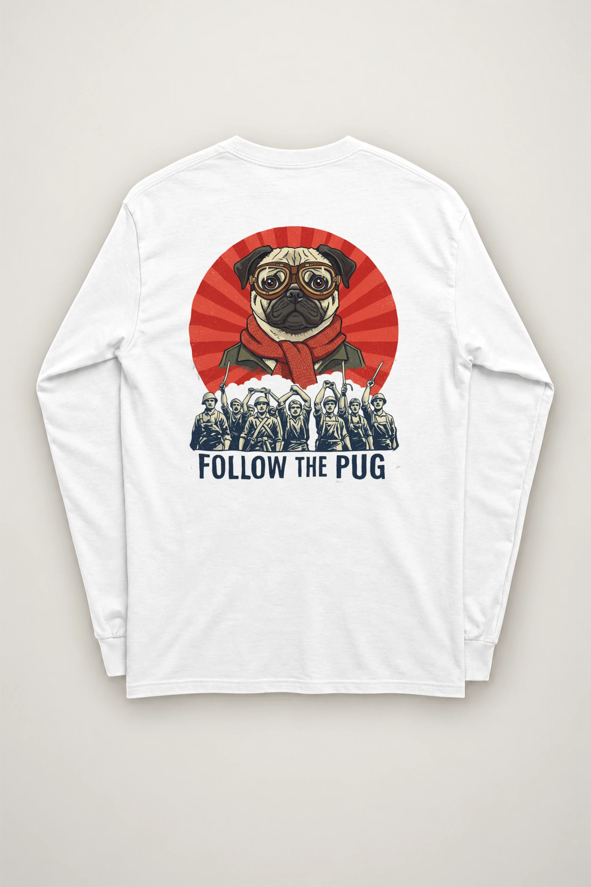 "Follow The Pug" Unisex Longsleeve T-shirt