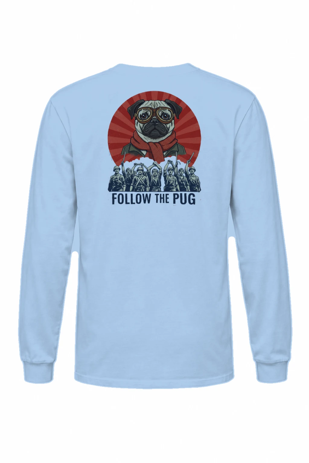 "Follow The Pug" Unisex Longsleeve T-shirt | Gildan 2400