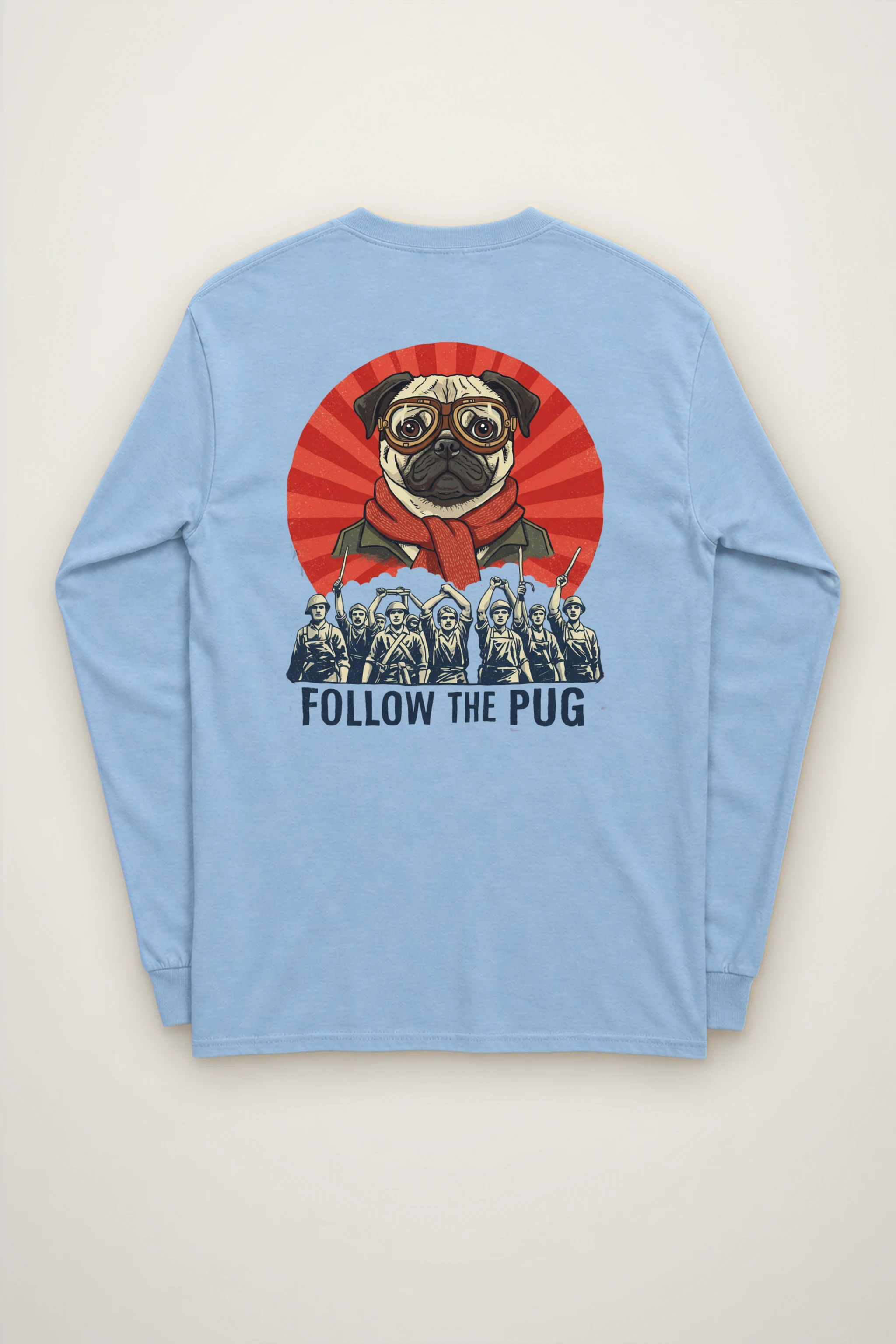"Follow The Pug" Unisex Longsleeve T-shirt
