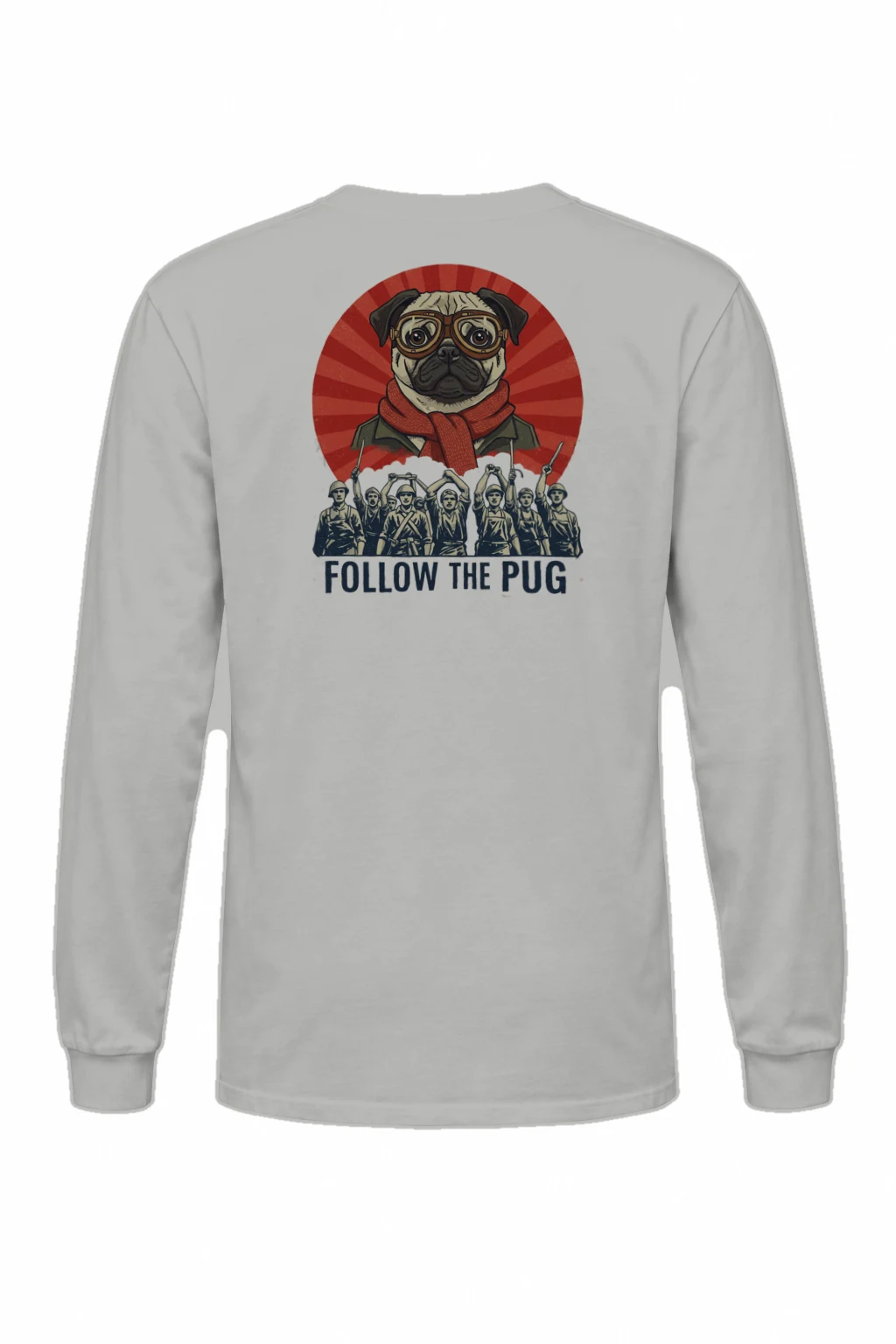 "Follow The Pug" Unisex Longsleeve T-shirt | Gildan 2400
