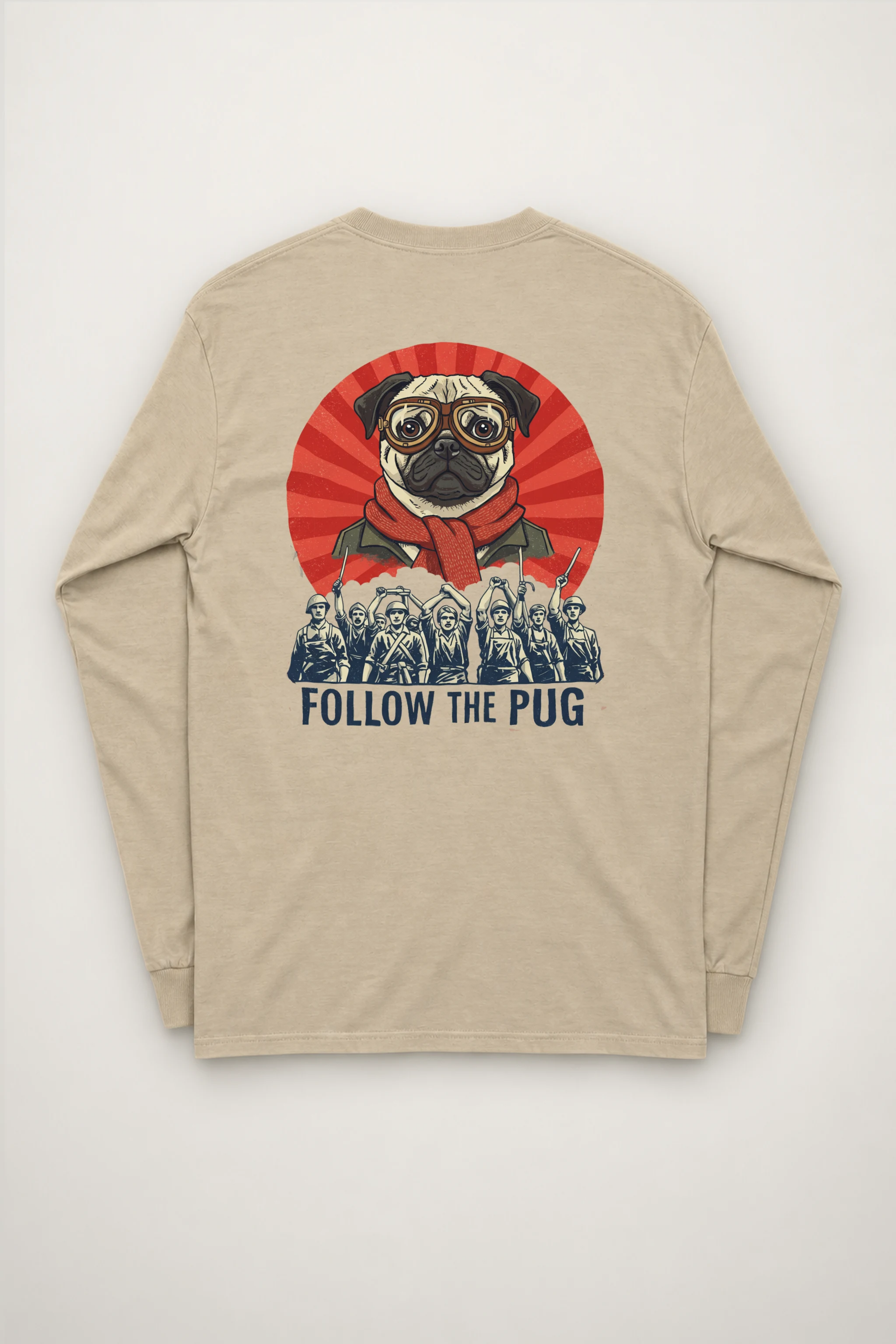 "Follow The Pug" Unisex Longsleeve T-shirt