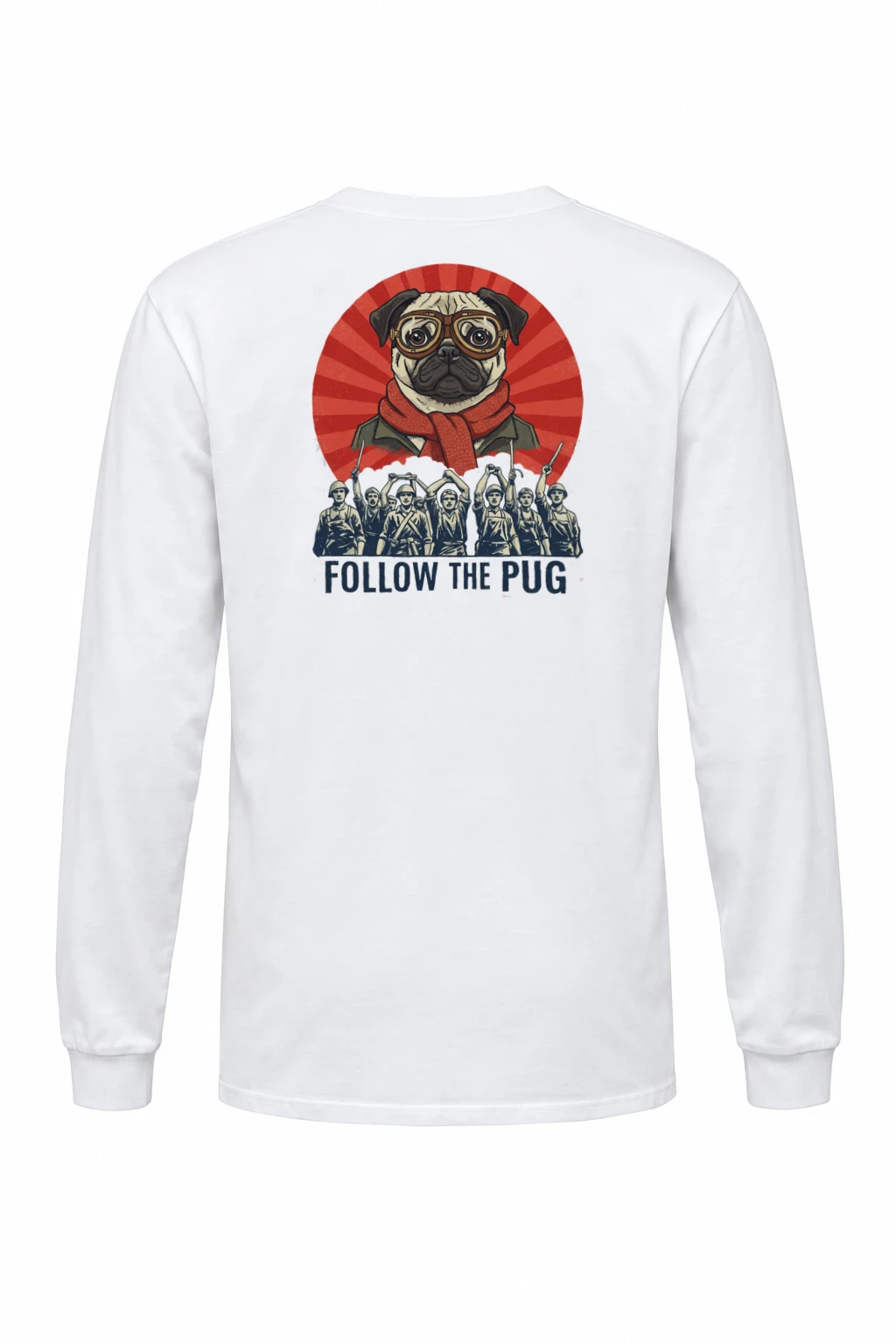 "Follow The Pug" Unisex Longsleeve T-shirt | Gildan 2400