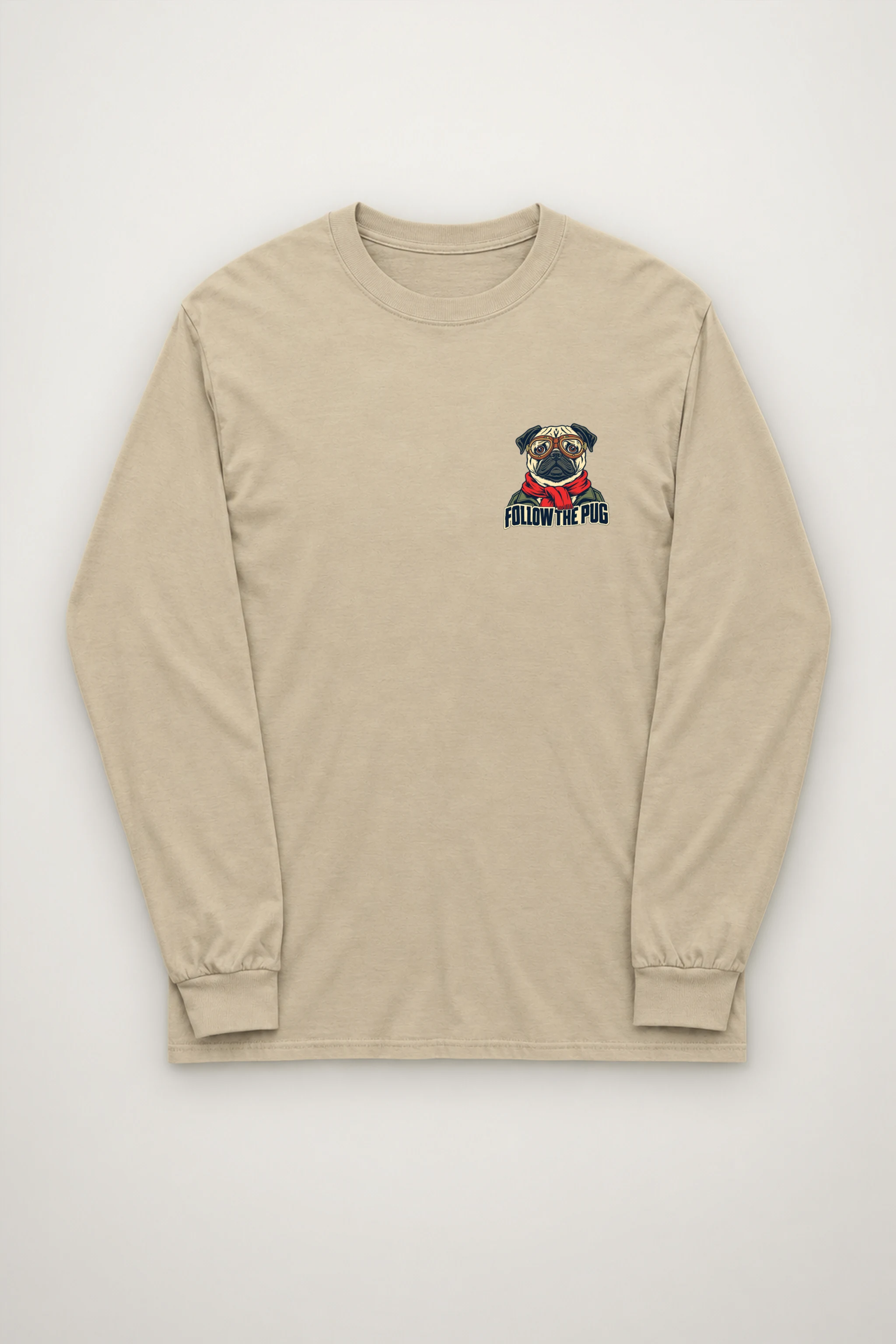"Follow The Pug" Unisex Longsleeve T-shirt