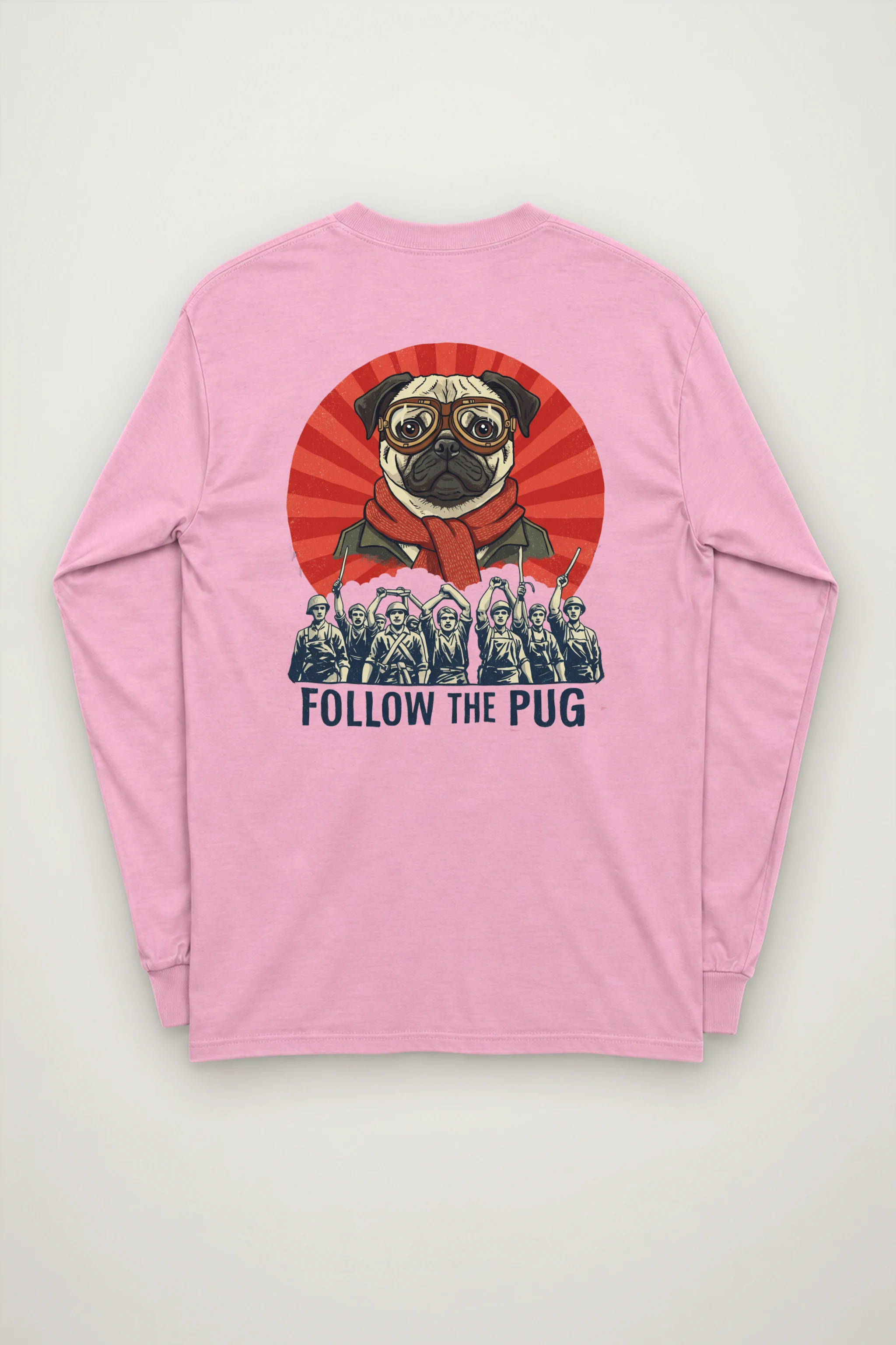 "Follow The Pug" Unisex Longsleeve T-shirt