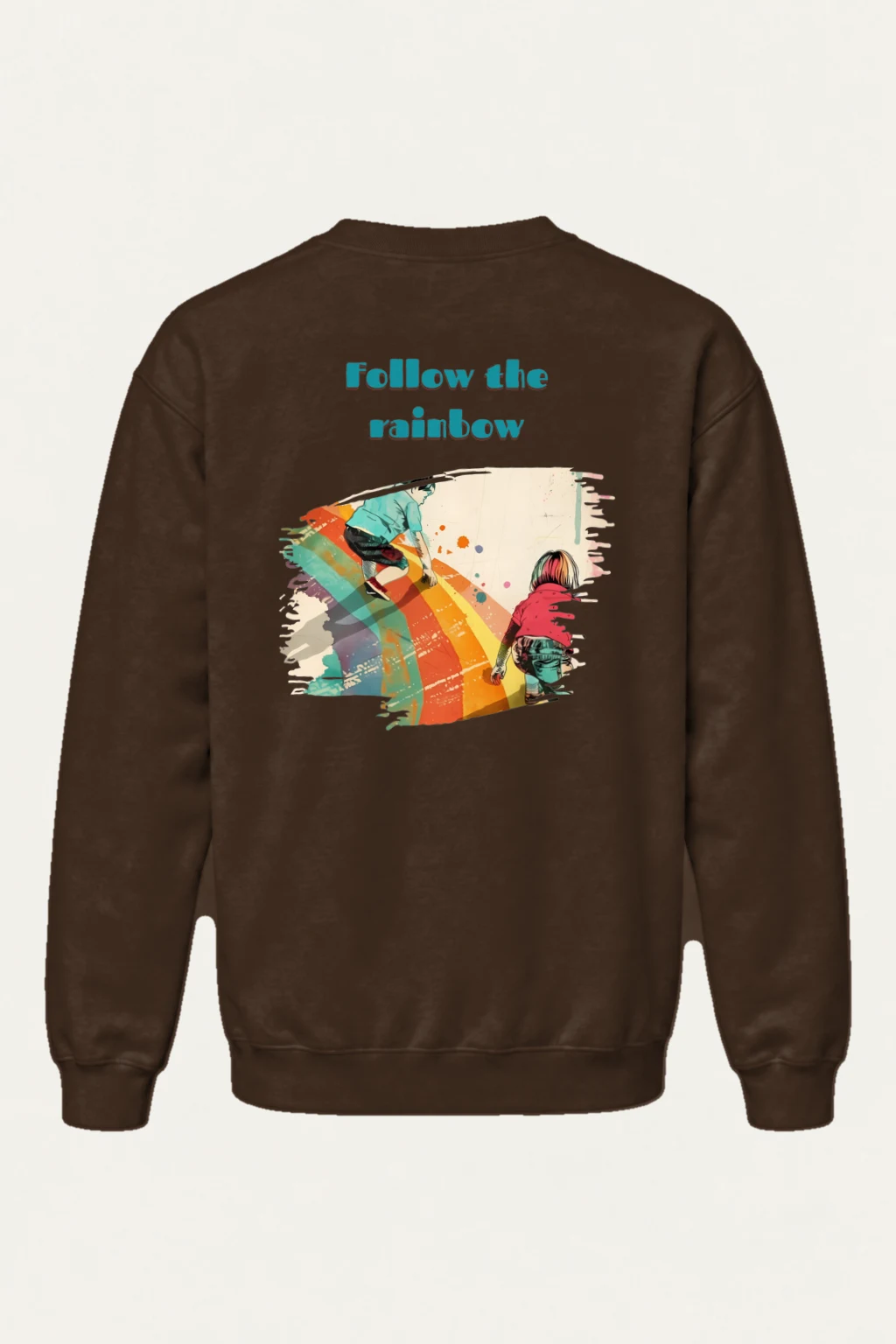 "Follow The Rainbow" Heavy Blend Unisex Crewneck Sweatshirt | Gildan 18000