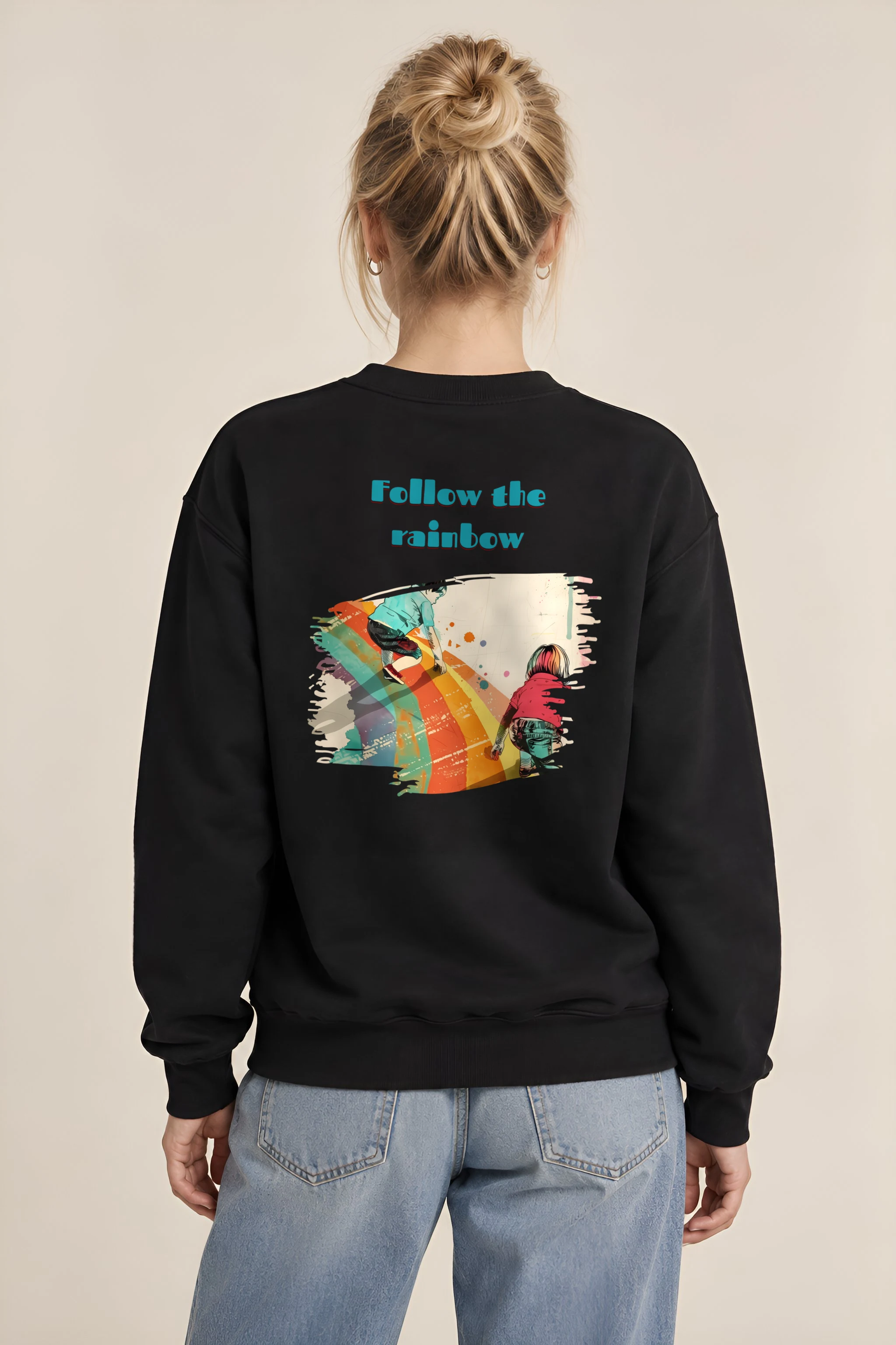 "Follow The Rainbow" 1 Crewneck Sweatshirt