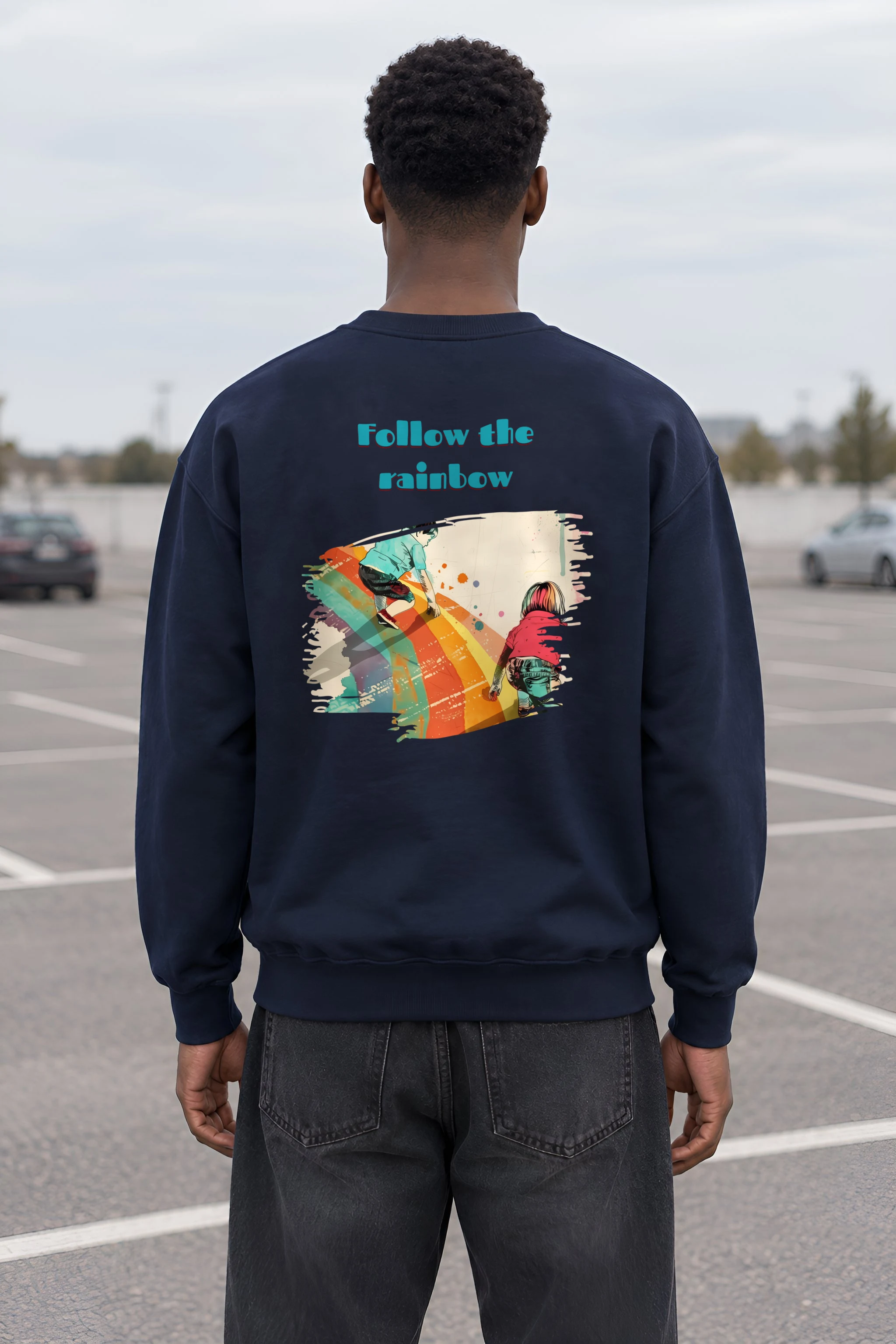 "Follow The Rainbow" 1 Crewneck Sweatshirt