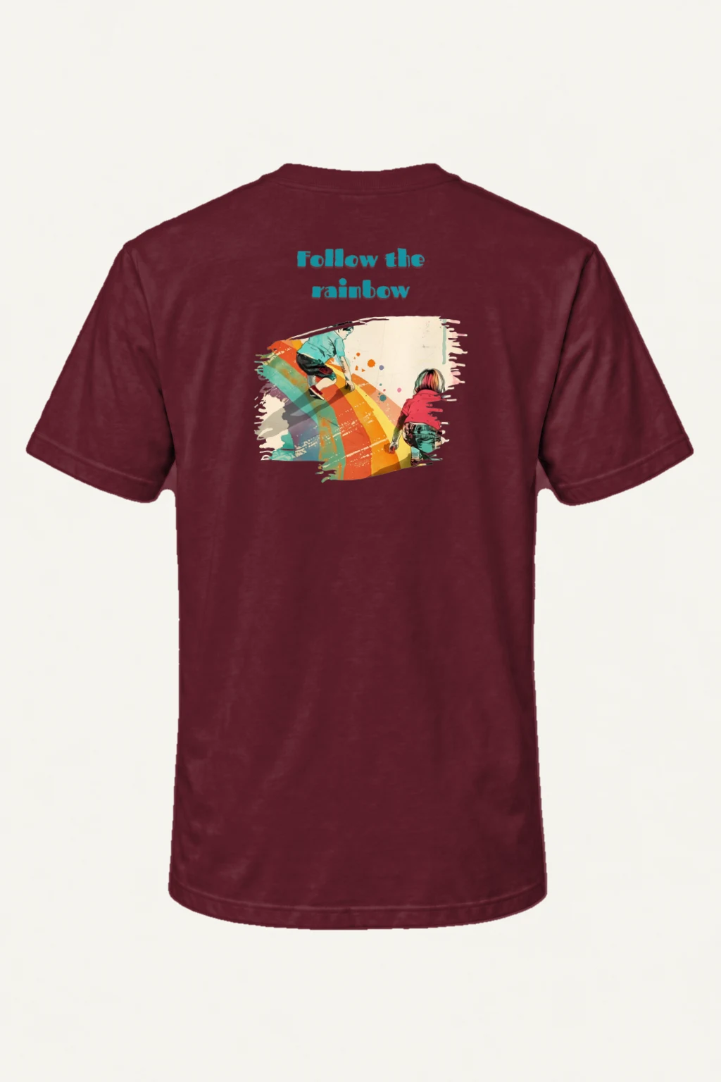 "Follow The Rainbow" Heavyweight Unisex Crewneck T-shirt | Gildan 5000