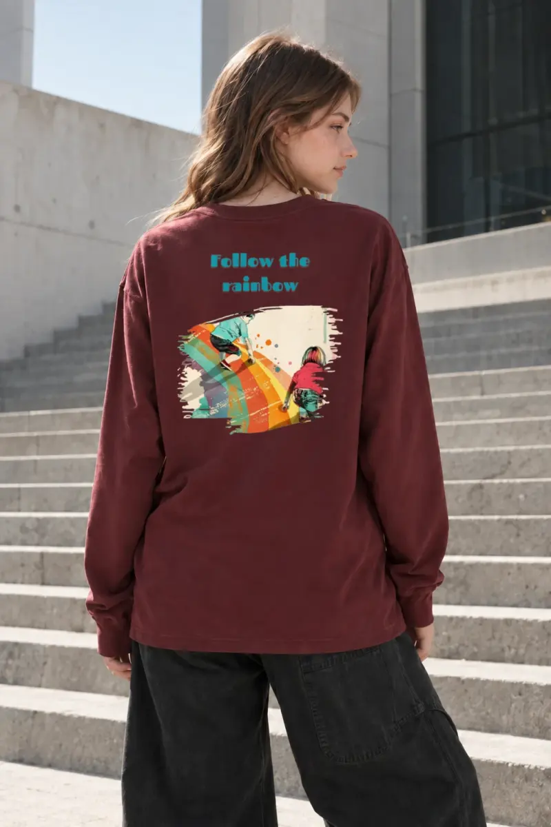 "Follow The Rainbow" Unisex Longsleeve T-shirt | Gildan 2400