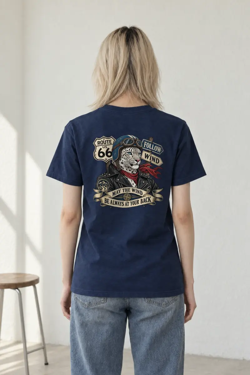"Follow Wind" Heavyweight Unisex Crewneck T-shirt