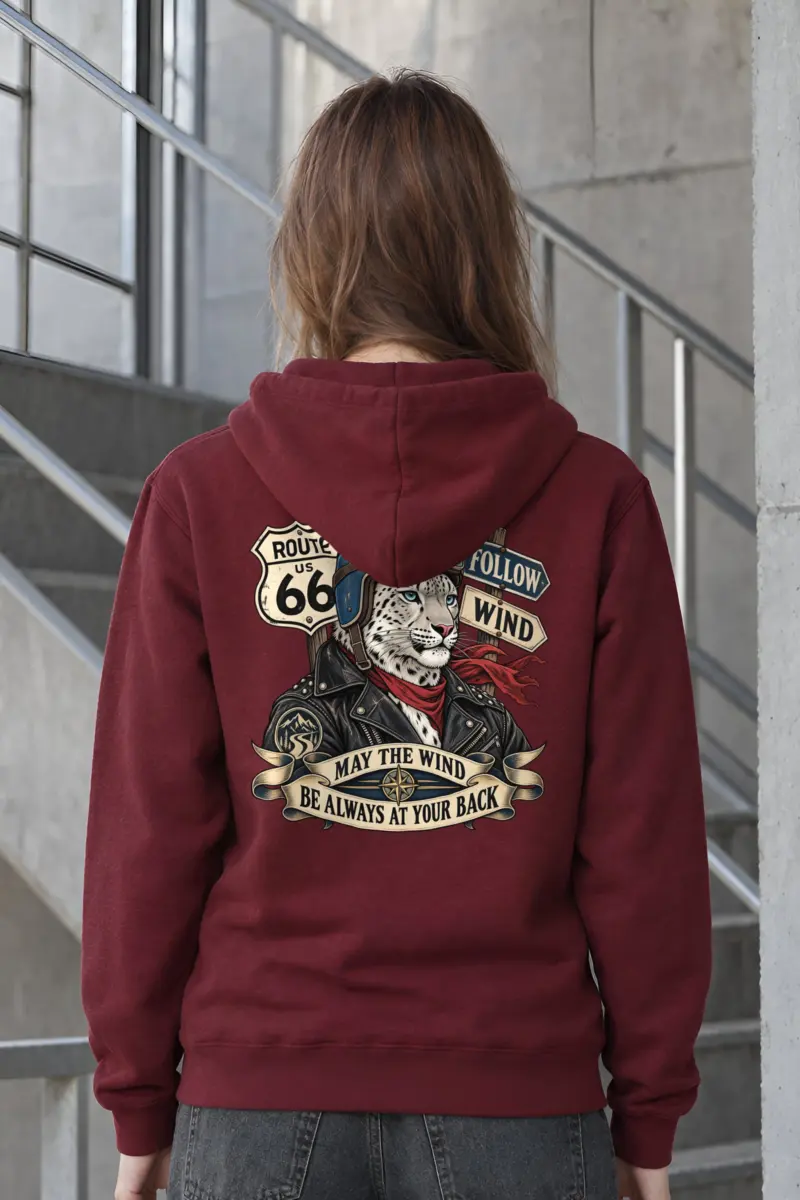 "Follow Wind Route 66" Heavy Blend Unisex Pullover Hoodie