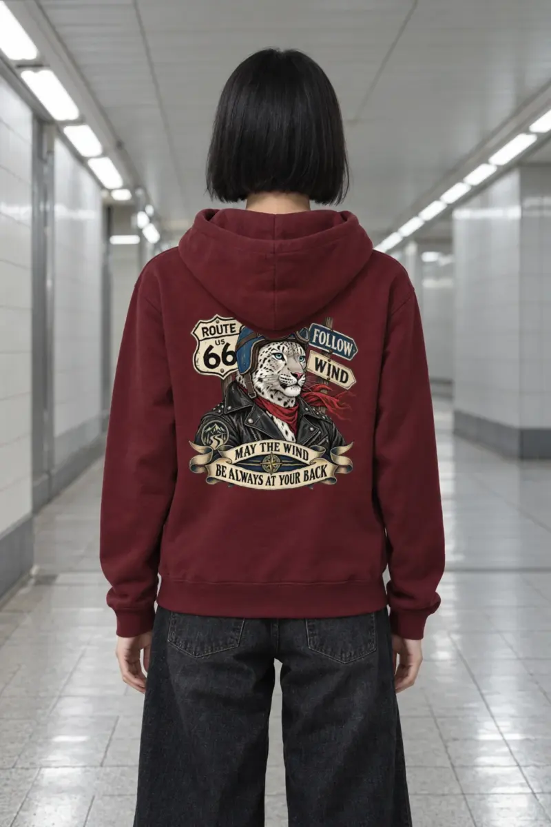 "Follow Wind Route 66" Heavy Blend Unisex Pullover Hoodie