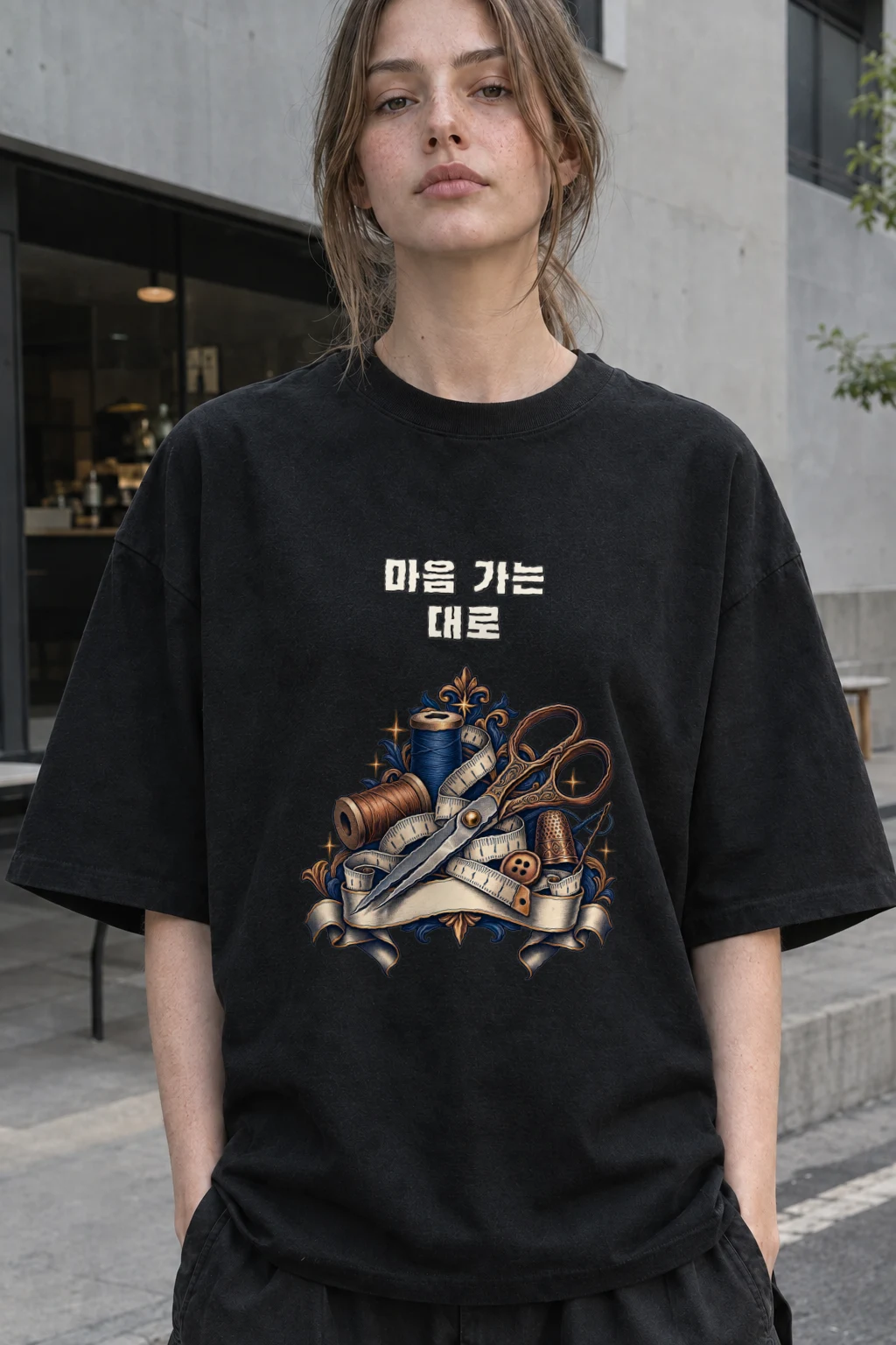 "Follow Your Heart" Men's Oversized Heavyweight Crewneck T-Shirt | Shaka Wear SHMHSS
