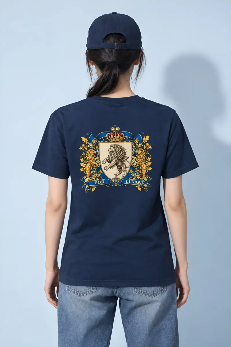 "For L'Unique Heraldry" Heavyweight Unisex Crewneck T-shirt