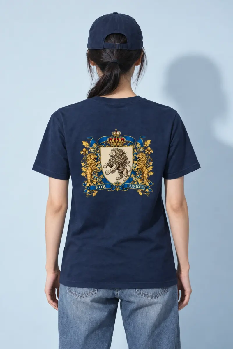 "For L'Unique Heraldry" Heavyweight Unisex Crewneck T-shirt