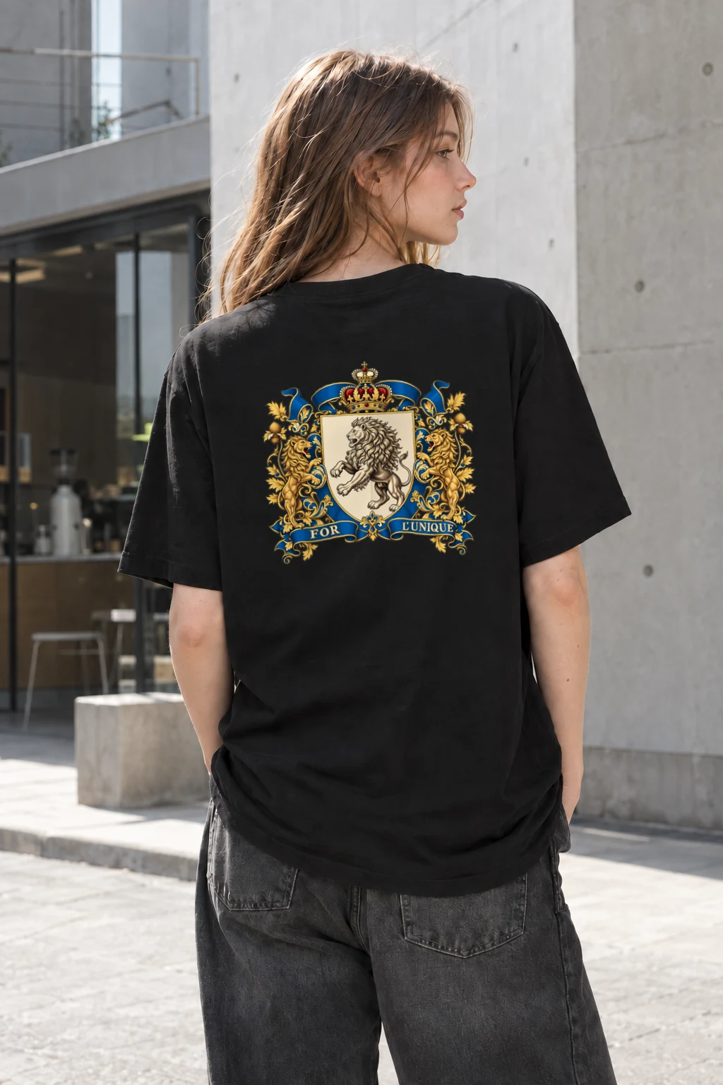 "For L'Unique Heraldry" Heavyweight Unisex Crewneck T-shirt | Gildan 5000