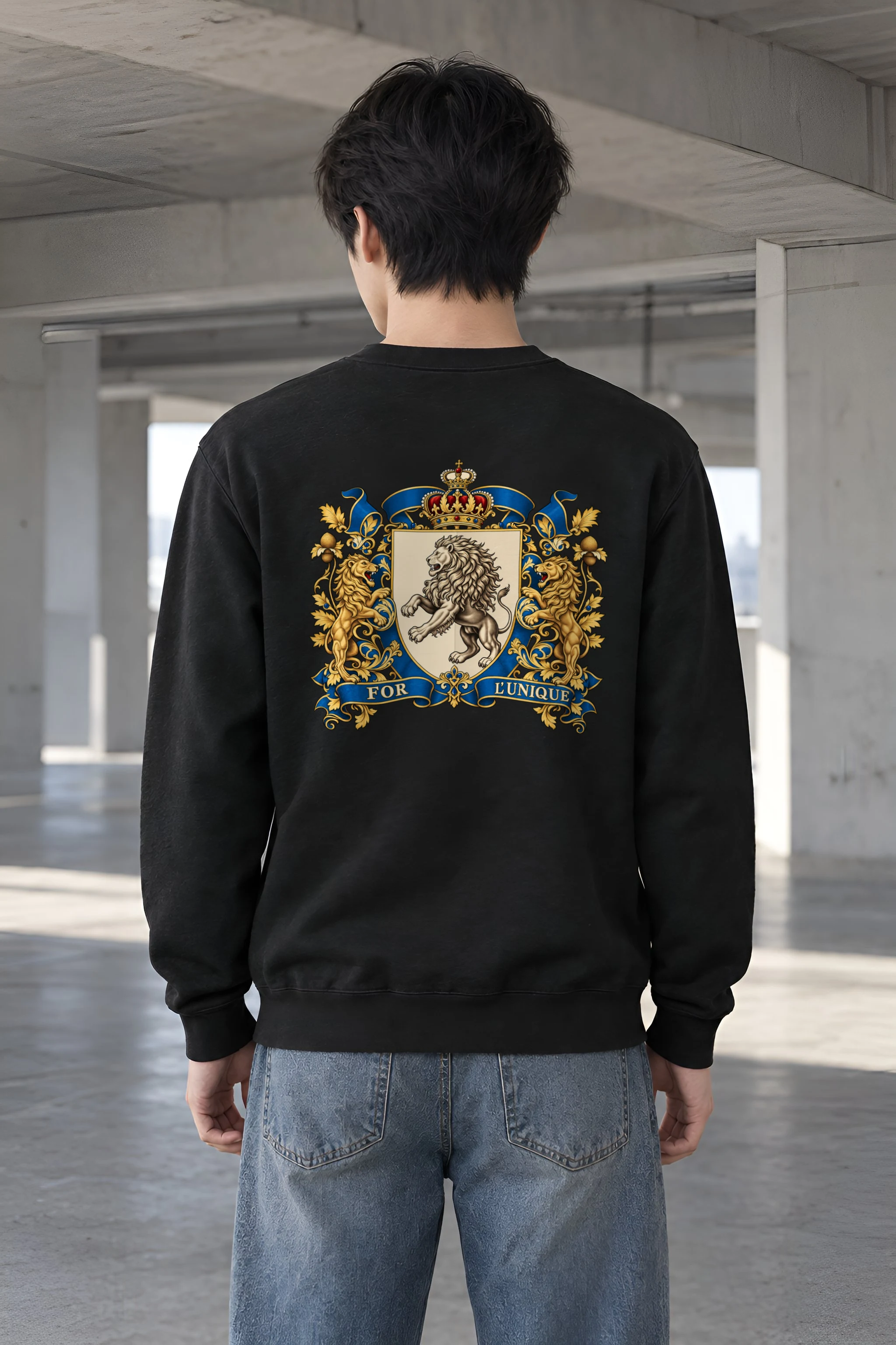 "For L'Unique Lion" Heavy Blend Unisex Crewneck Sweatshirt