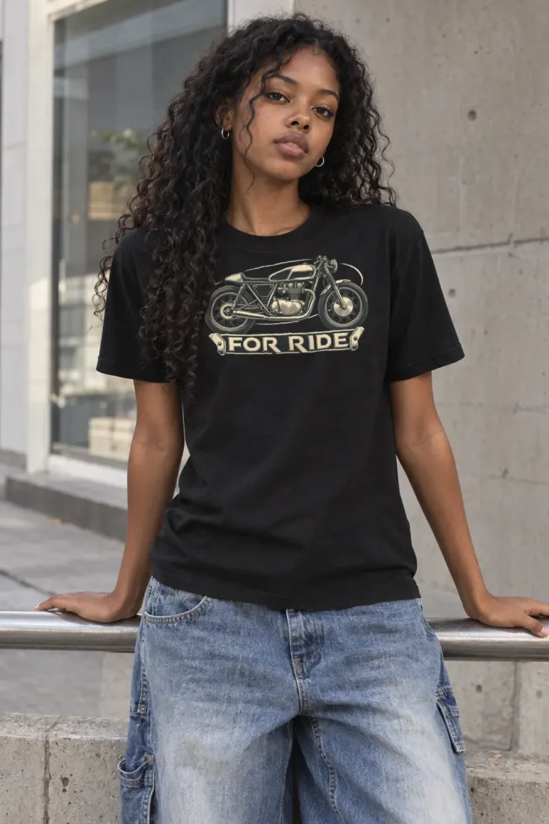 "For Ride" Heavyweight Unisex Crewneck T-shirt