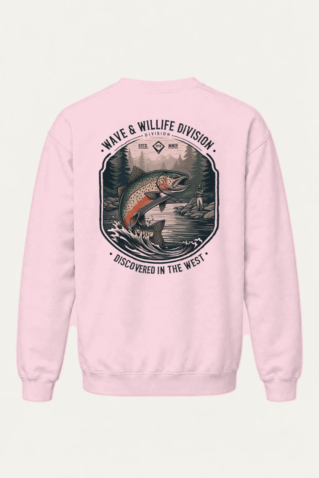 "Forest River Trout" Heavy Blend Unisex Crewneck Sweatshirt | Gildan 18000