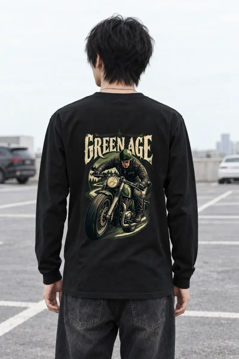 "Forest Road Motorcyclist" Unisex Longsleeve T-shirt