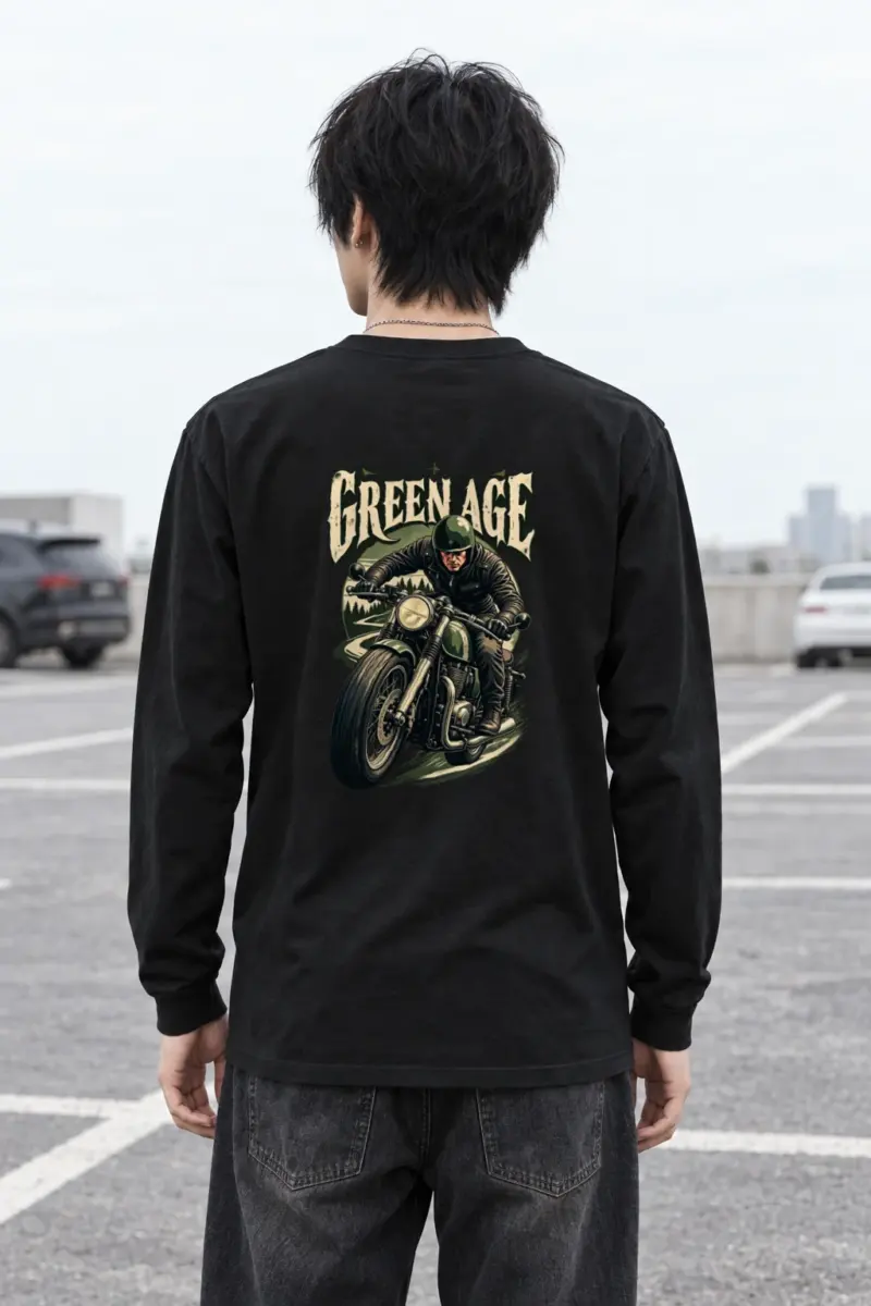 "Forest Road Motorcyclist" Unisex Longsleeve T-shirt