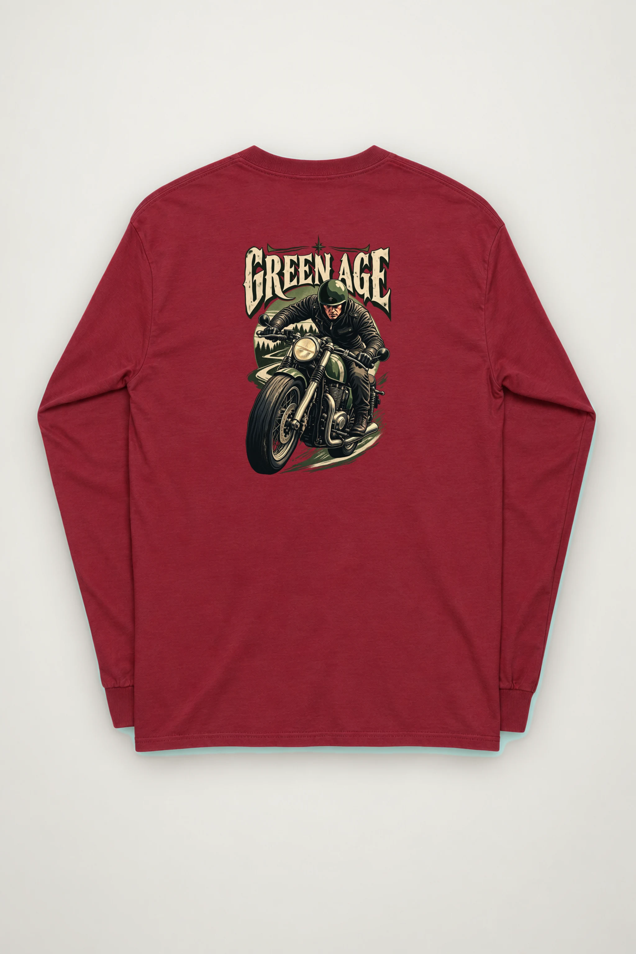 "Forest Road Motorcyclist" Unisex Longsleeve T-shirt
