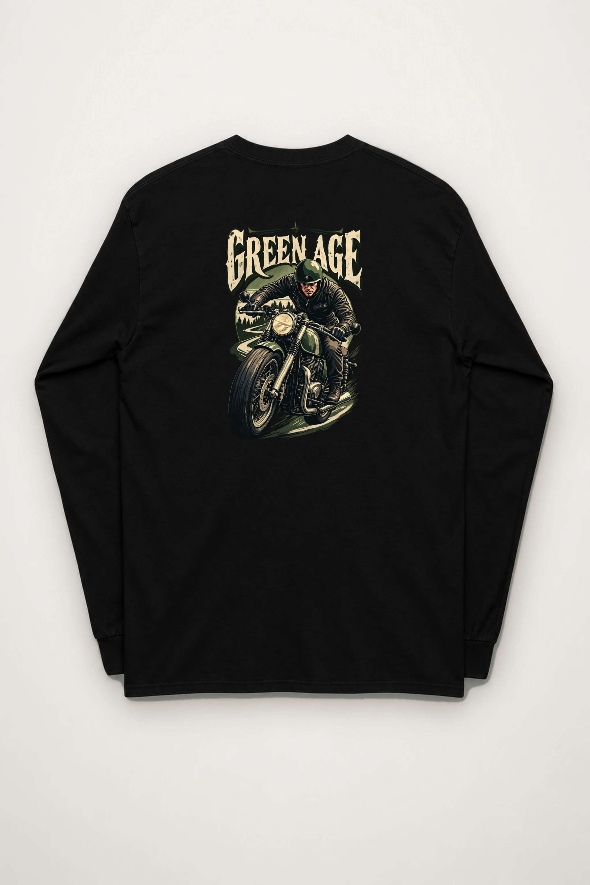 "Forest Road Motorcyclist" Unisex Longsleeve T-shirt