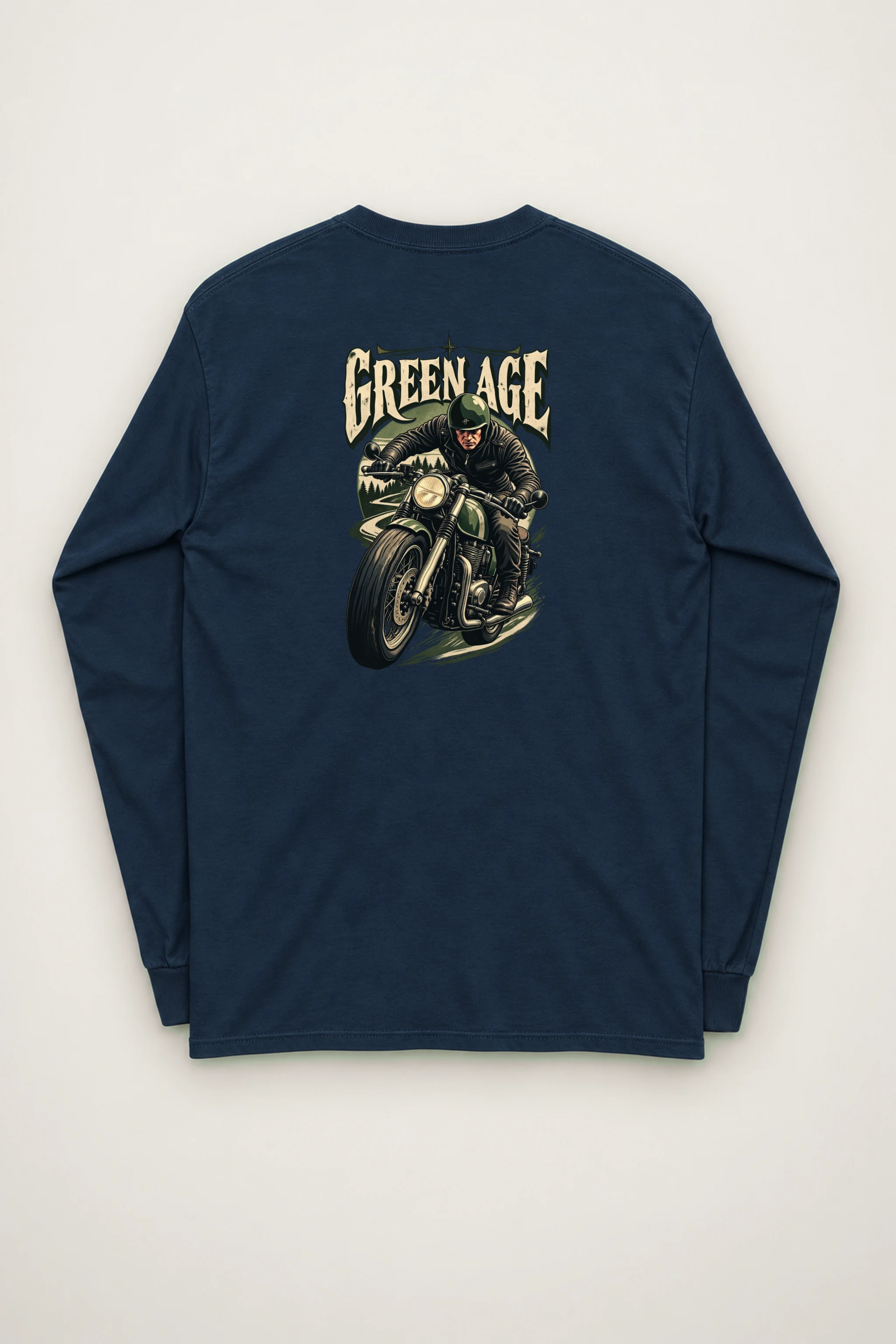 "Forest Road Motorcyclist" Unisex Longsleeve T-shirt