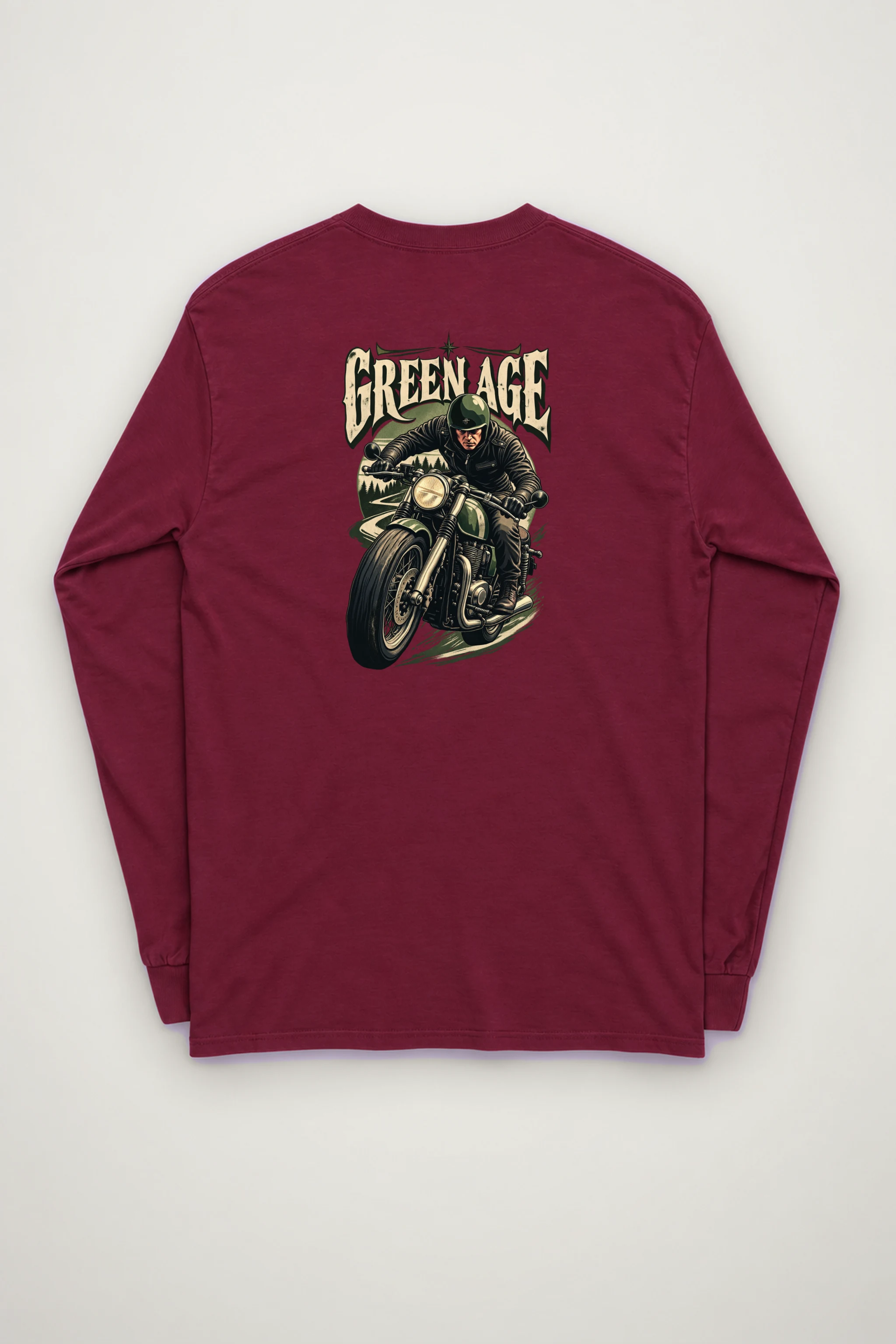"Forest Road Motorcyclist" Unisex Longsleeve T-shirt