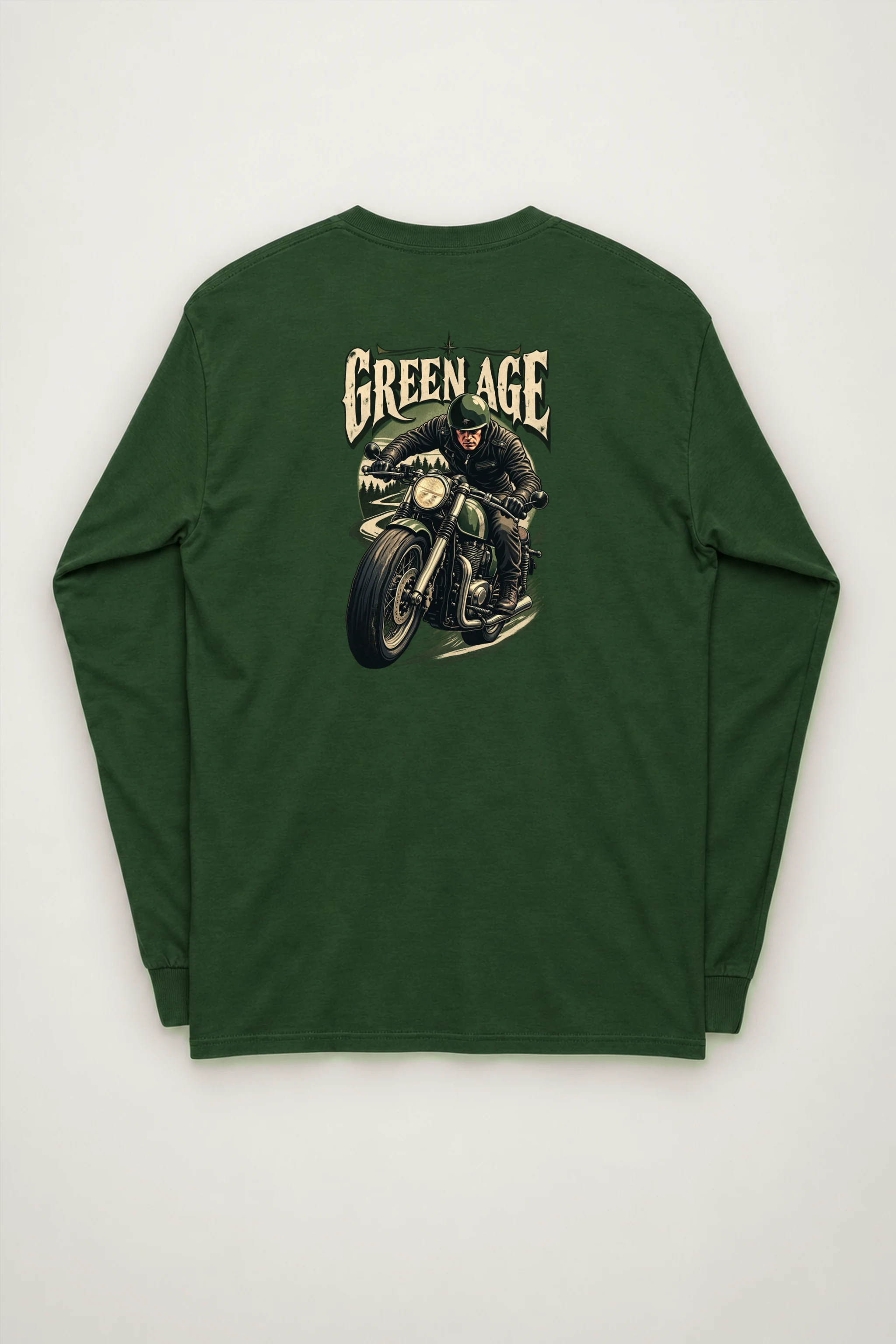 "Forest Road Motorcyclist" Unisex Longsleeve T-shirt