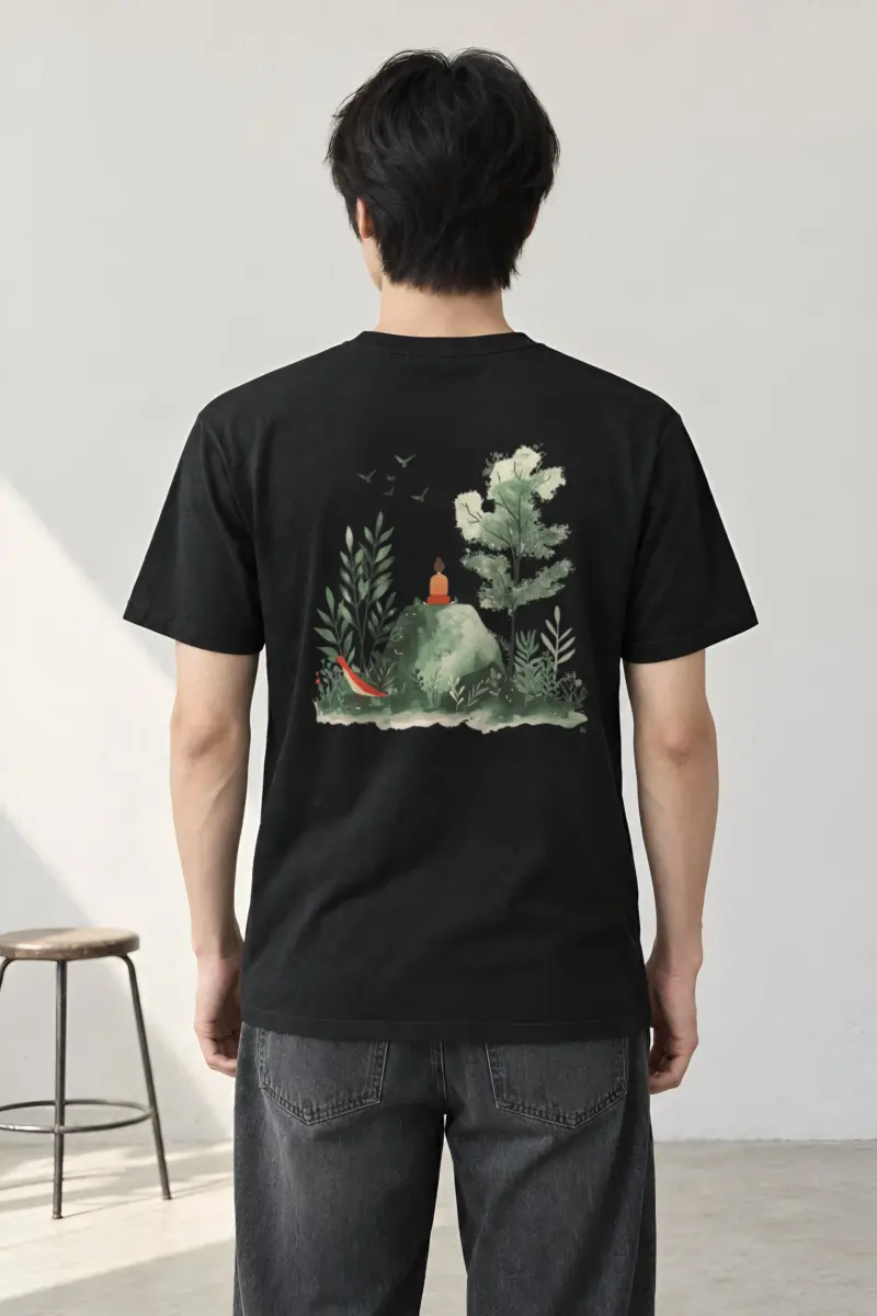 "Forest Solitude" Heavyweight Unisex Crewneck T-shirt