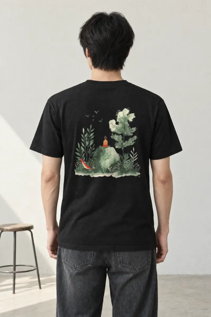 "Forest Solitude" Heavyweight Unisex Crewneck T-shirt
