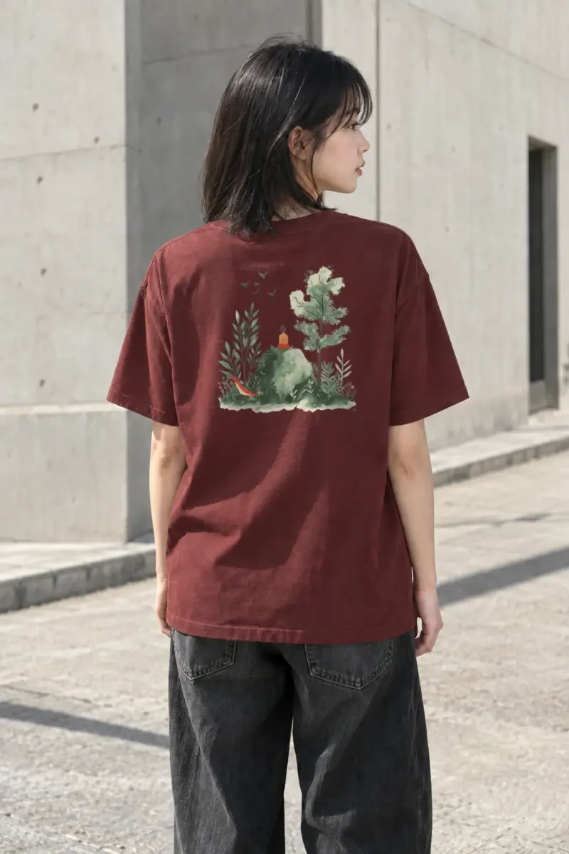 “Forest Solitude” Heavyweight Unisex Crewneck T-shirt | Gildan 5000