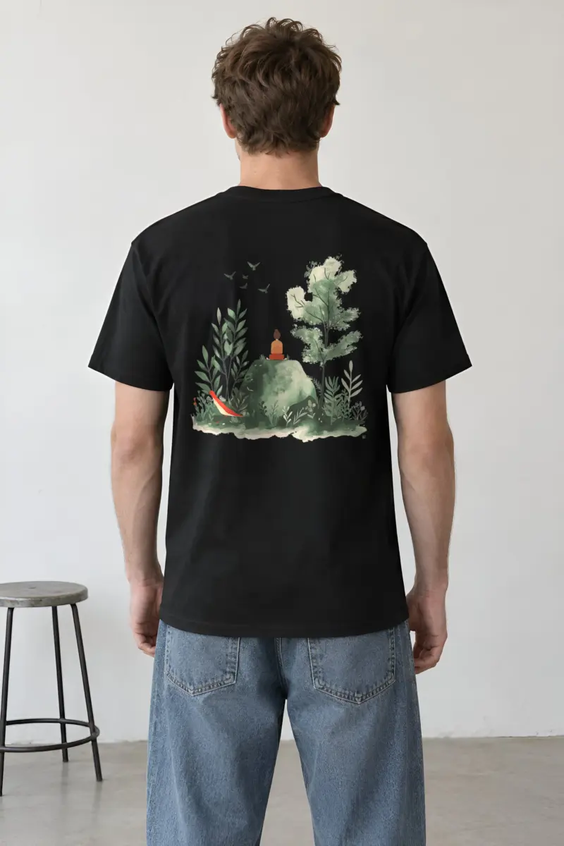 "Forest Solitude" Heavyweight Unisex Crewneck T-shirt