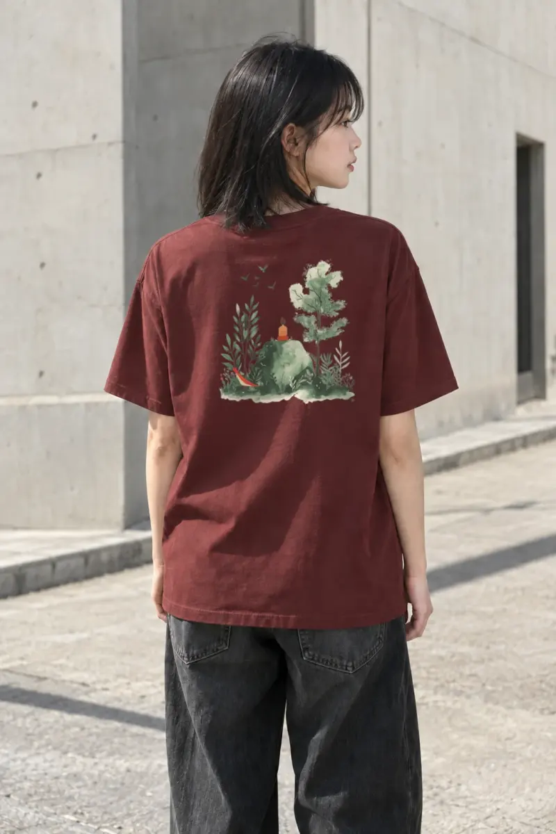 "Forest Solitude" Heavyweight Unisex Crewneck T-shirt | Gildan 5000