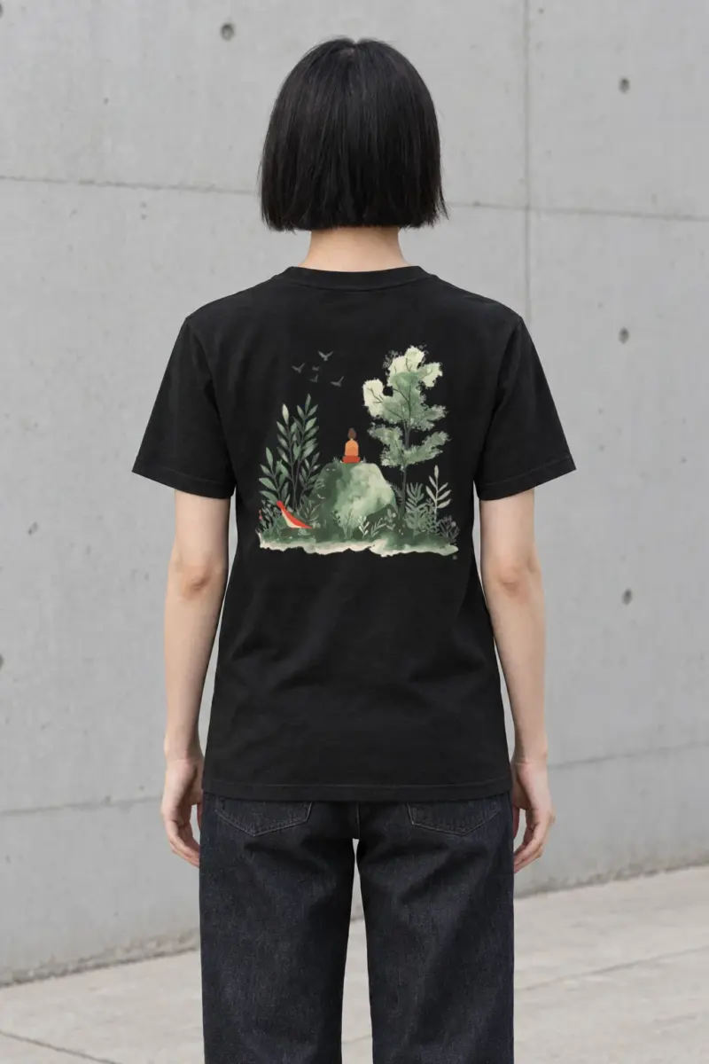 "Forest Solitude" Heavyweight Unisex Crewneck T-shirt | Gildan 5000