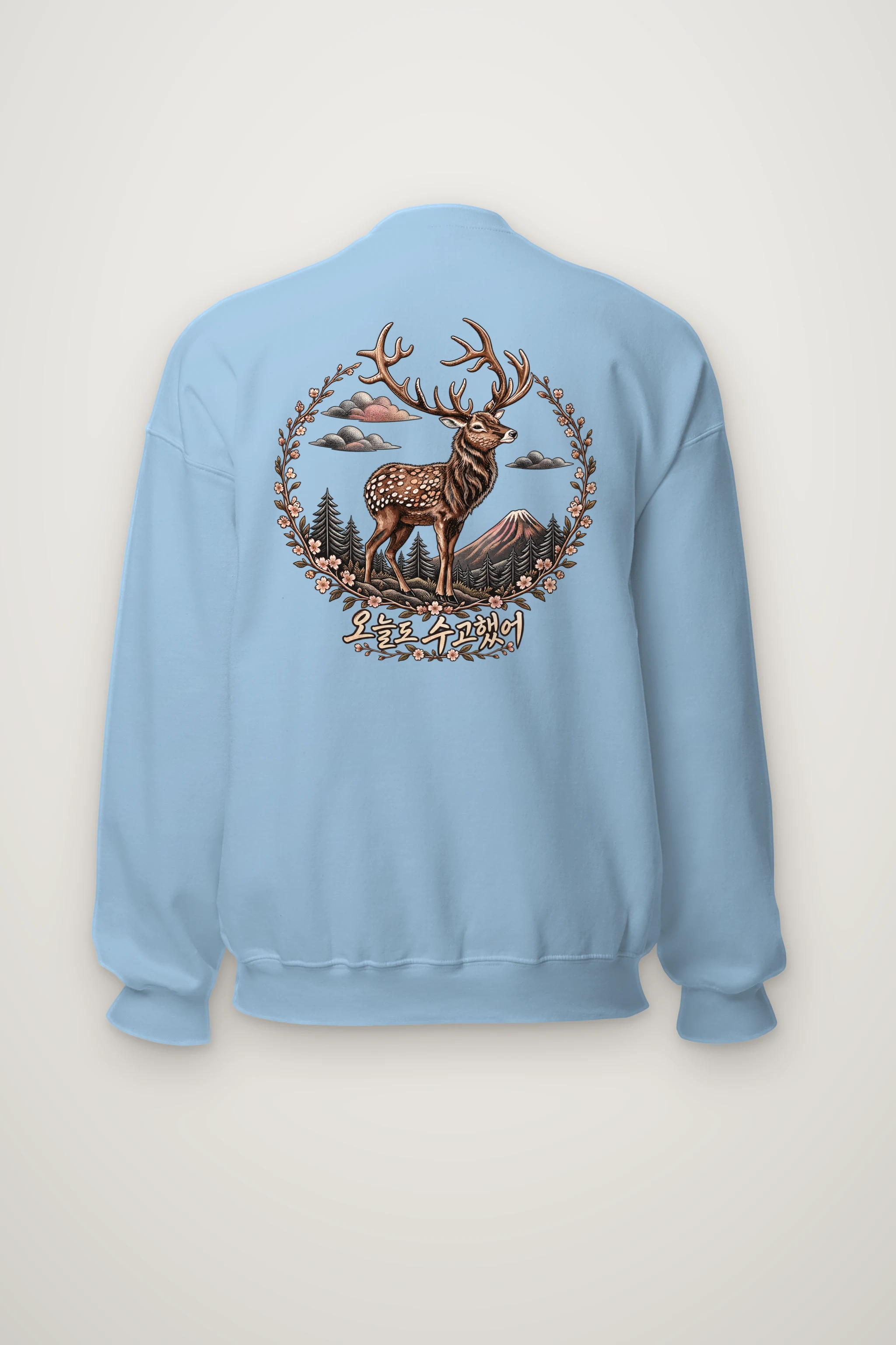 "Forest Stag Emblem" Heavy Blend Unisex Crewneck Sweatshirt