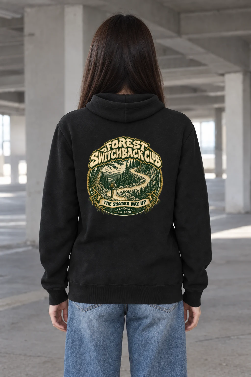 "Forest Switchback Club" Heavy Blend Unisex Pullover Hoodie