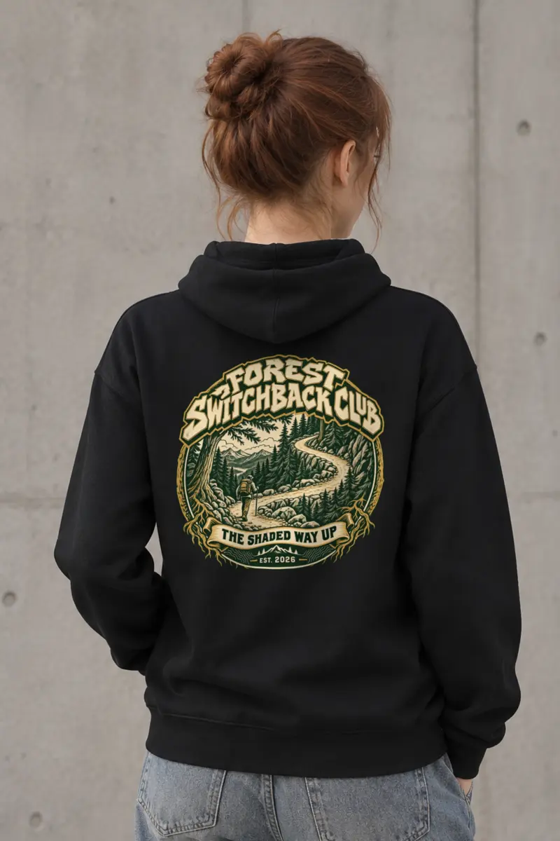 "Forest Switchback Club" Heavy Blend Unisex Pullover Hoodie