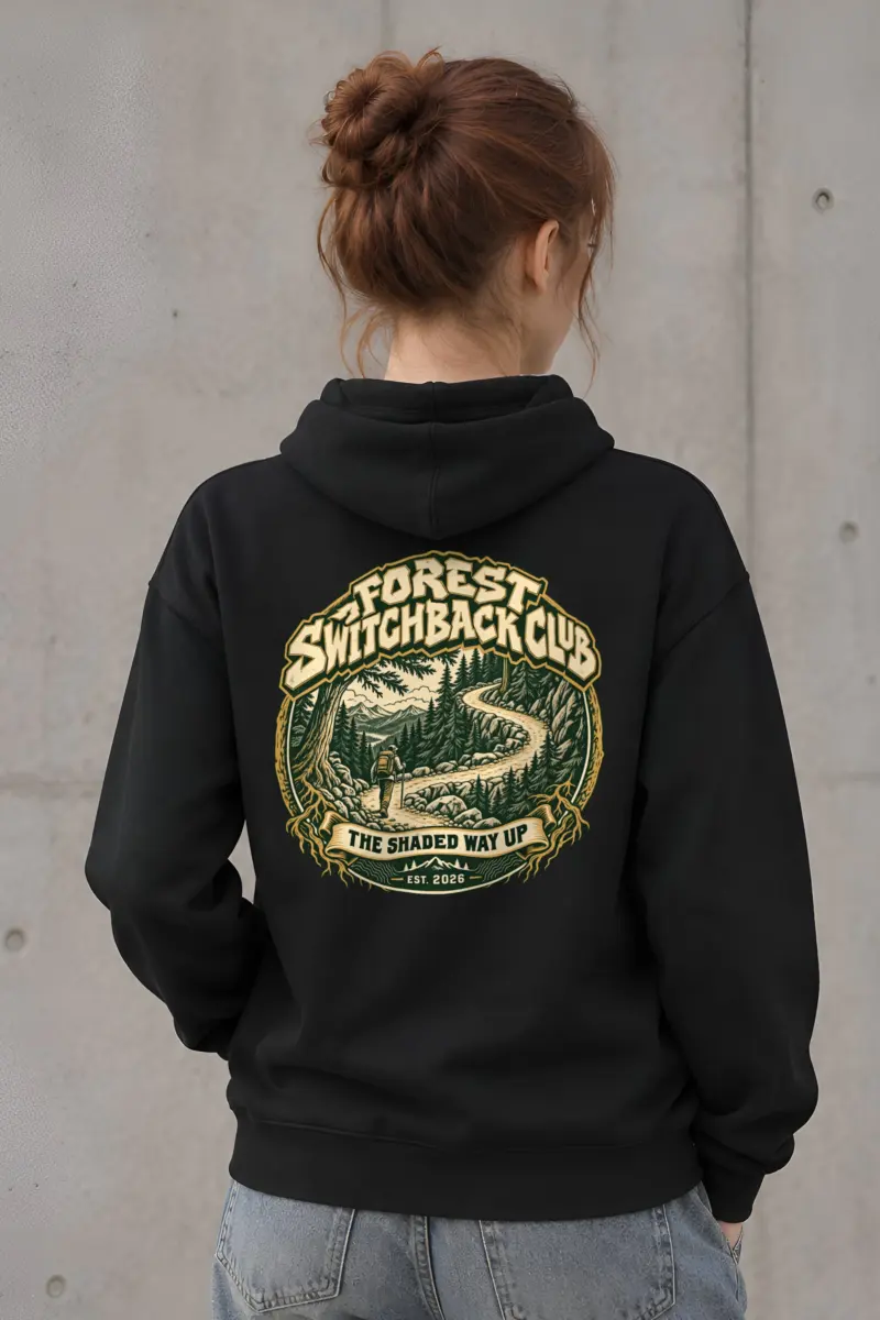 "Forest Switchback Club" Heavy Blend Unisex Pullover Hoodie