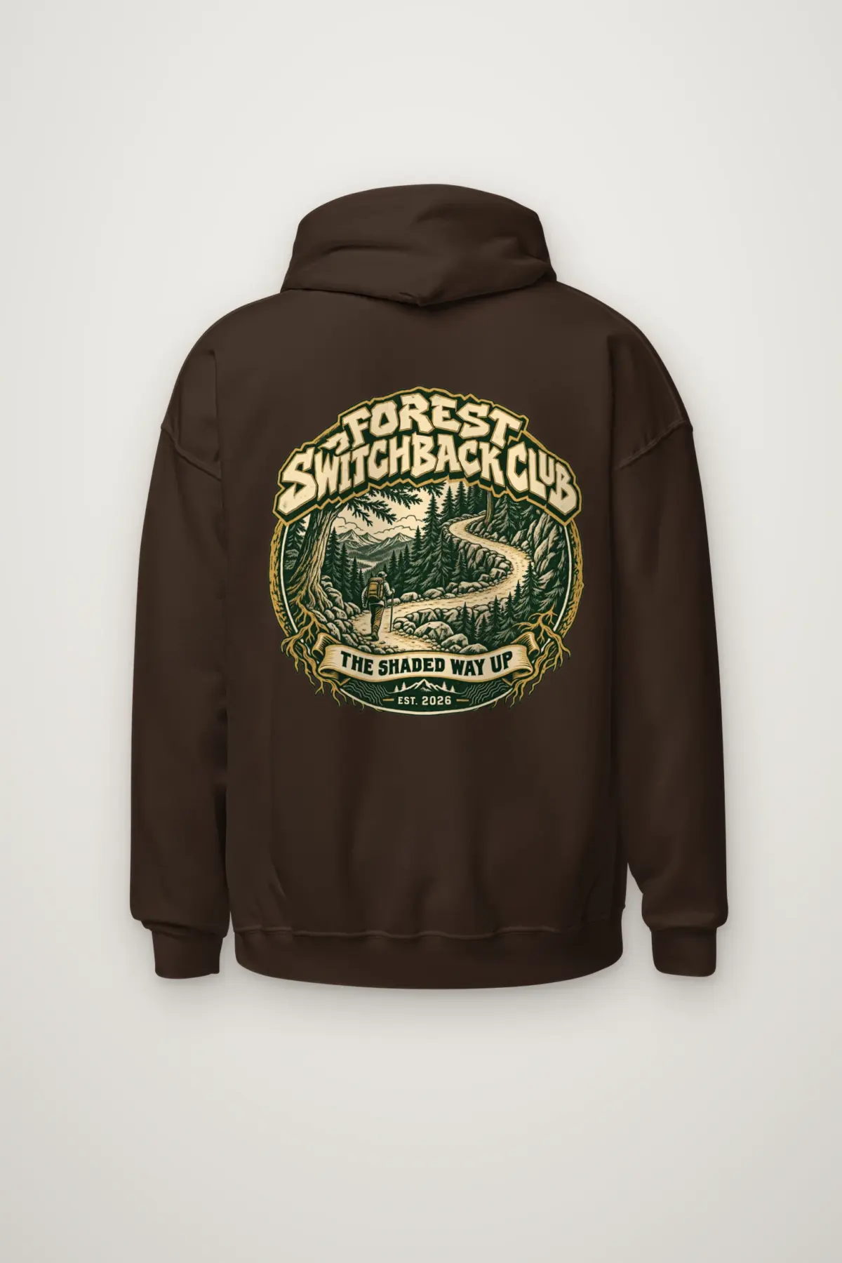 "Forest Switchback Club" Heavy Blend Unisex Pullover Hoodie