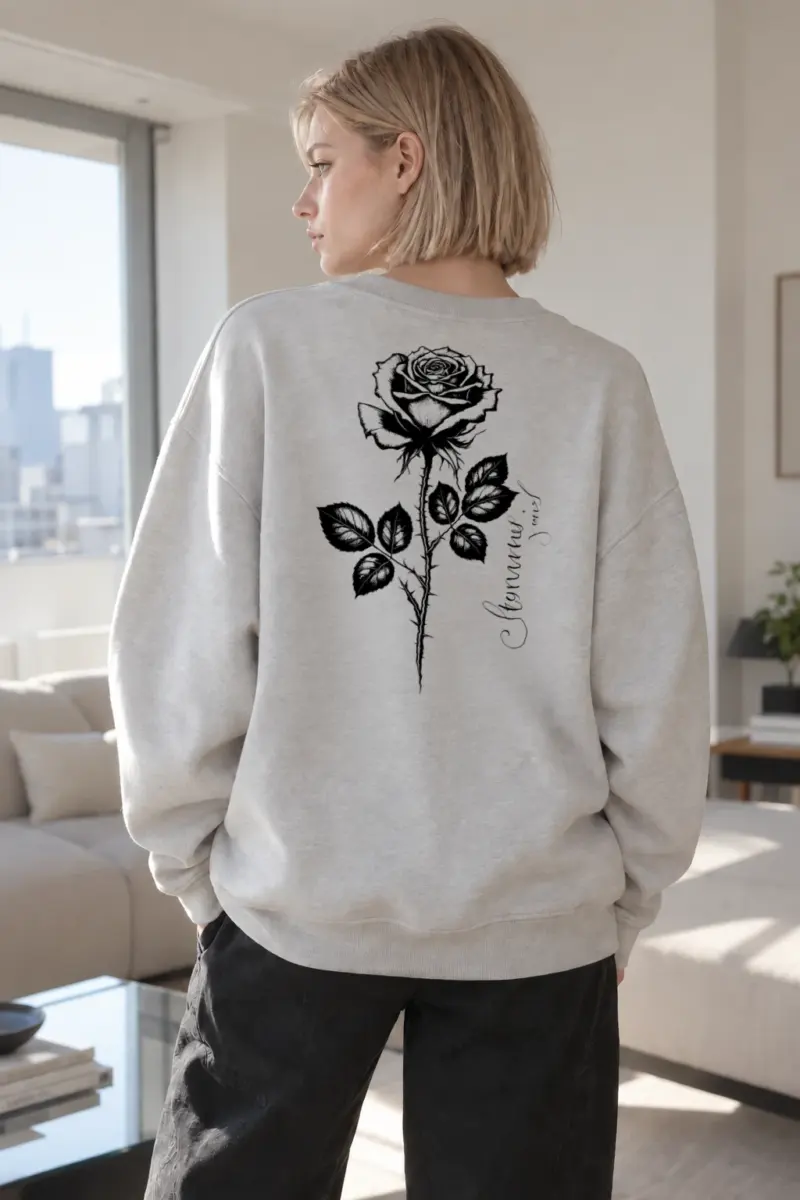 "Forever Love Rose" Heavy Blend Unisex Crewneck Sweatshirt | Gildan 18000