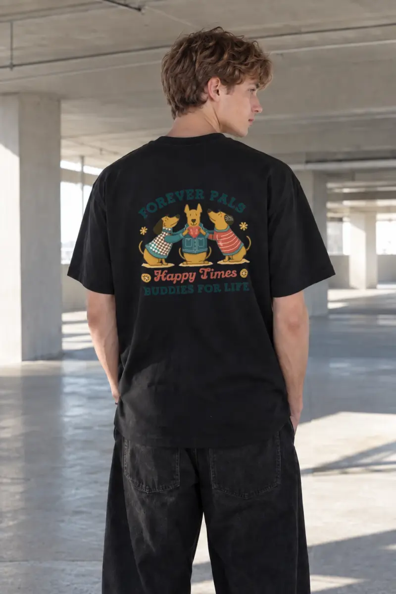 “Forever Pals” Heavyweight Unisex Crewneck T-shirt | Gildan 5000