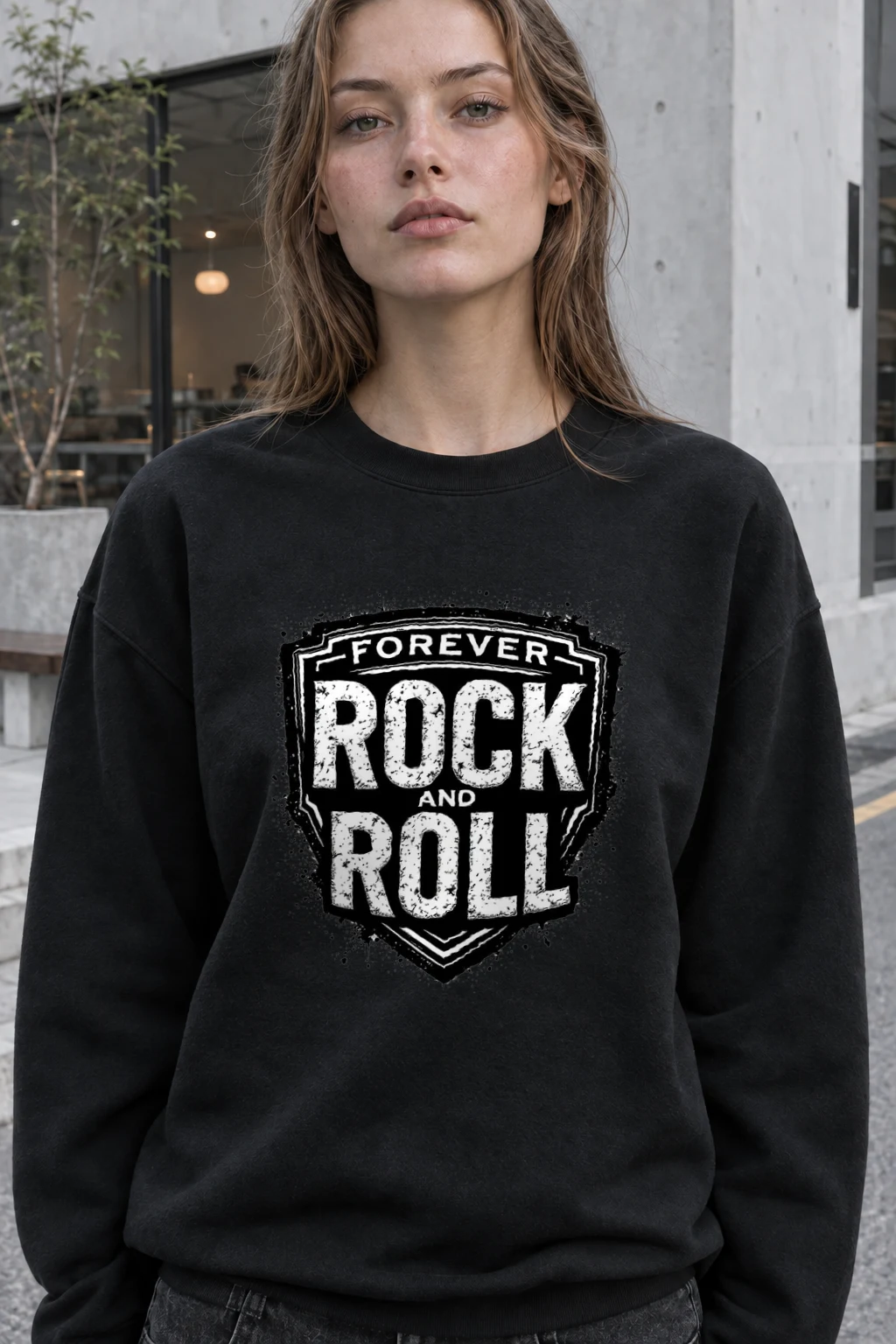 "Forever Rock And Roll" Heavy Blend Unisex Crewneck Sweatshirt | Gildan 18000